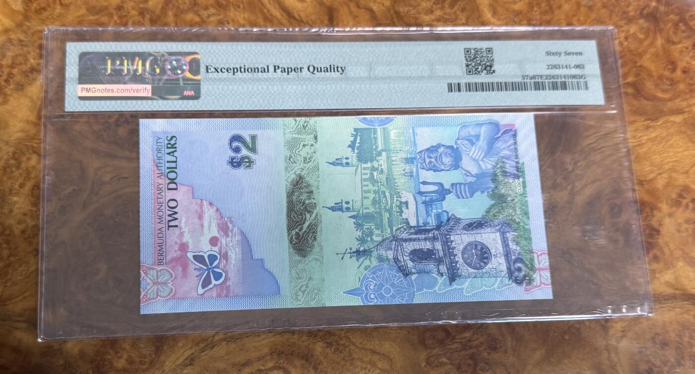 得物收藏 Chase Auction 第31期 - - 外钞、民国钞和人民币混合场！ 2009年百慕大2元，PMG67!