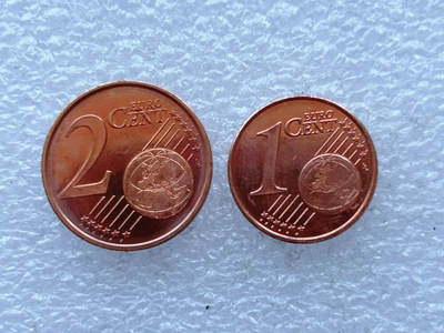 第一海外回流一元起拍收藏 散币专场 第108期 - 少见 芬兰第一版欧分 1、2欧分一对 原光品