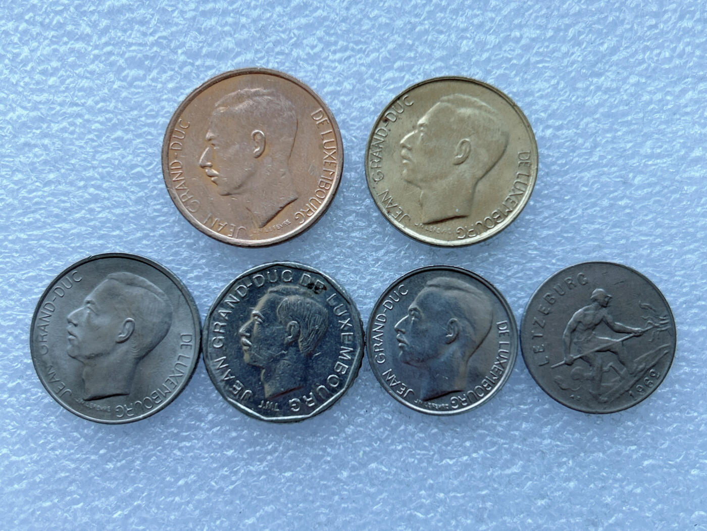 第一海外回流一元起拍收藏 散币专场 第108期 卢森堡硬币6枚