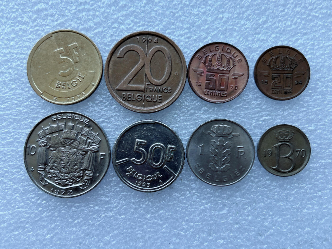 第一海外回流一元起拍收藏 散币专场 第108期 比利时硬币8枚