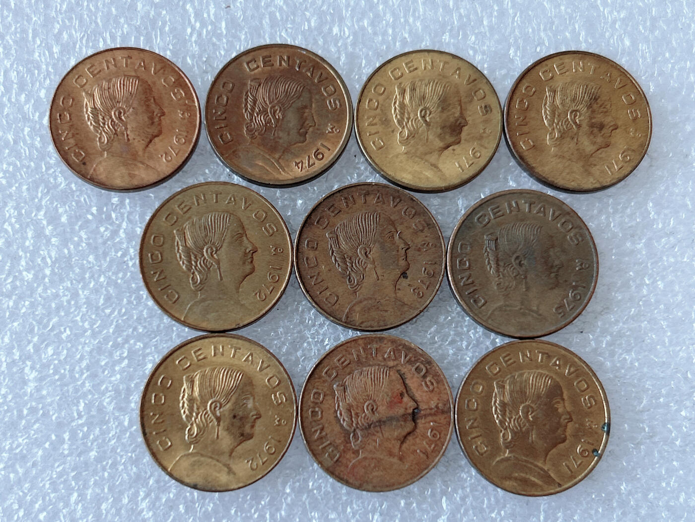 第一海外回流一元起拍收藏 散币专场 第108期 墨西哥5分铜币 10枚