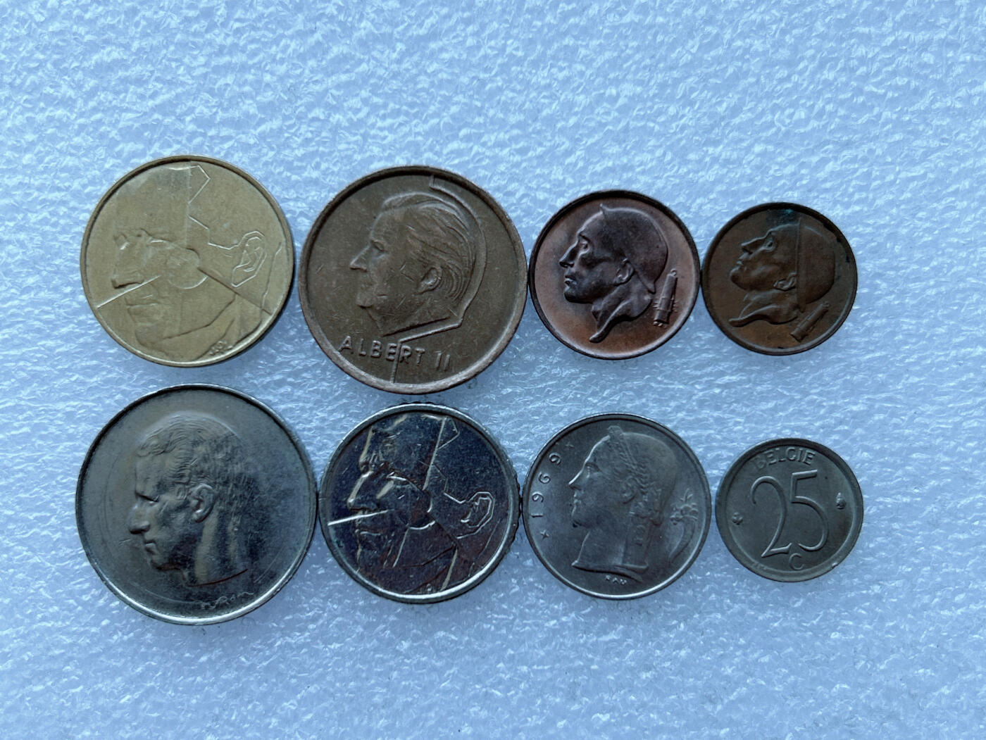 第一海外回流一元起拍收藏 散币专场 第108期 比利时硬币8枚