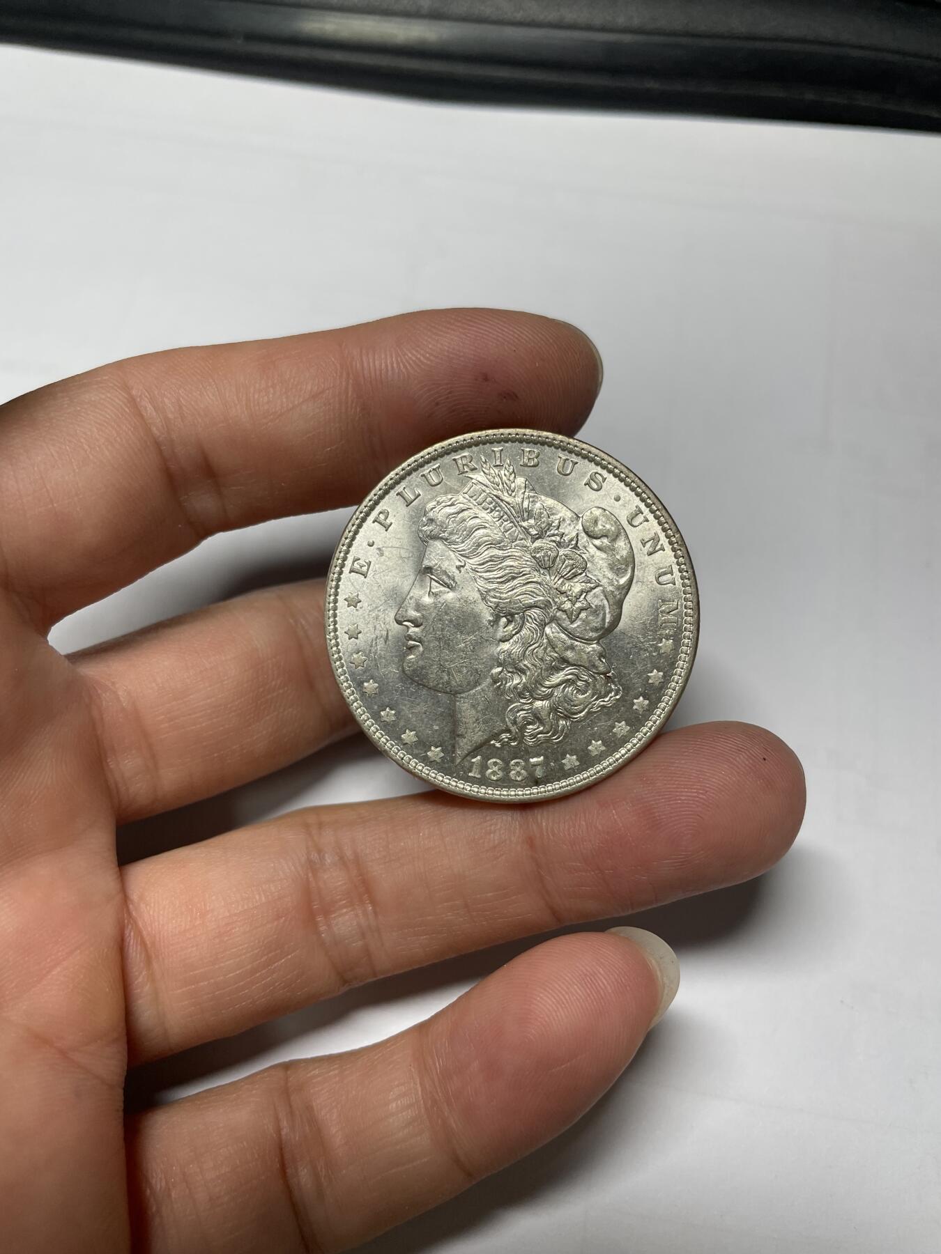每日一拍，2024年集古藏今外币拍卖第十二期-第7场—（总第117拍-精选银币等专场），新一期拍卖开始了 强光品相1887年美国女神大银币