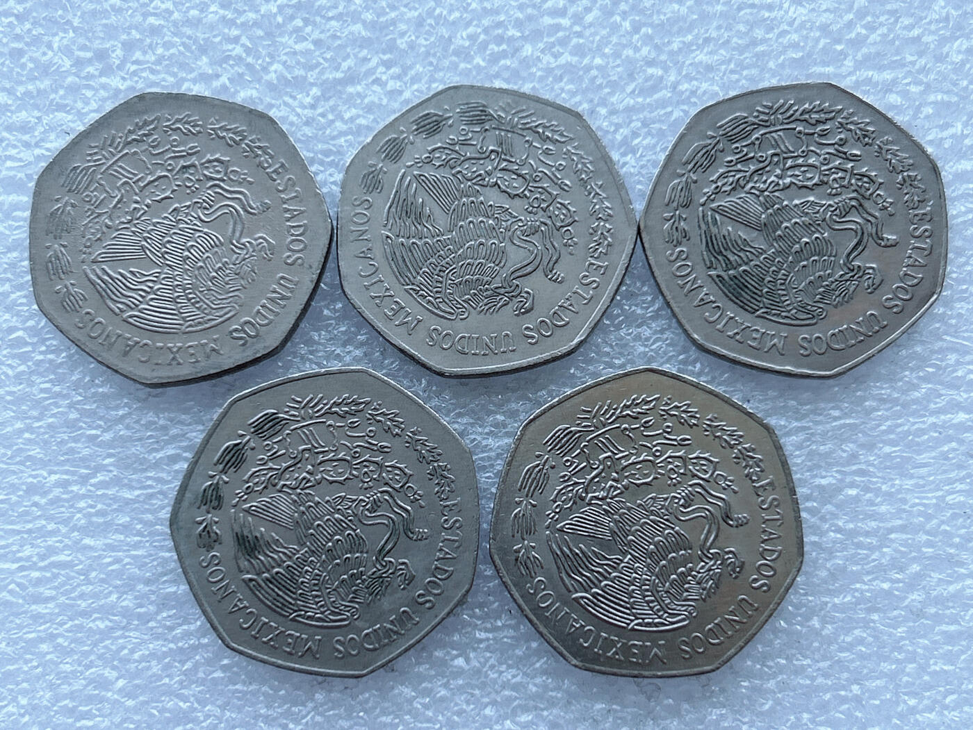 第一海外回流一元起拍收藏 散币专场 第108期 墨西哥10比索 5枚