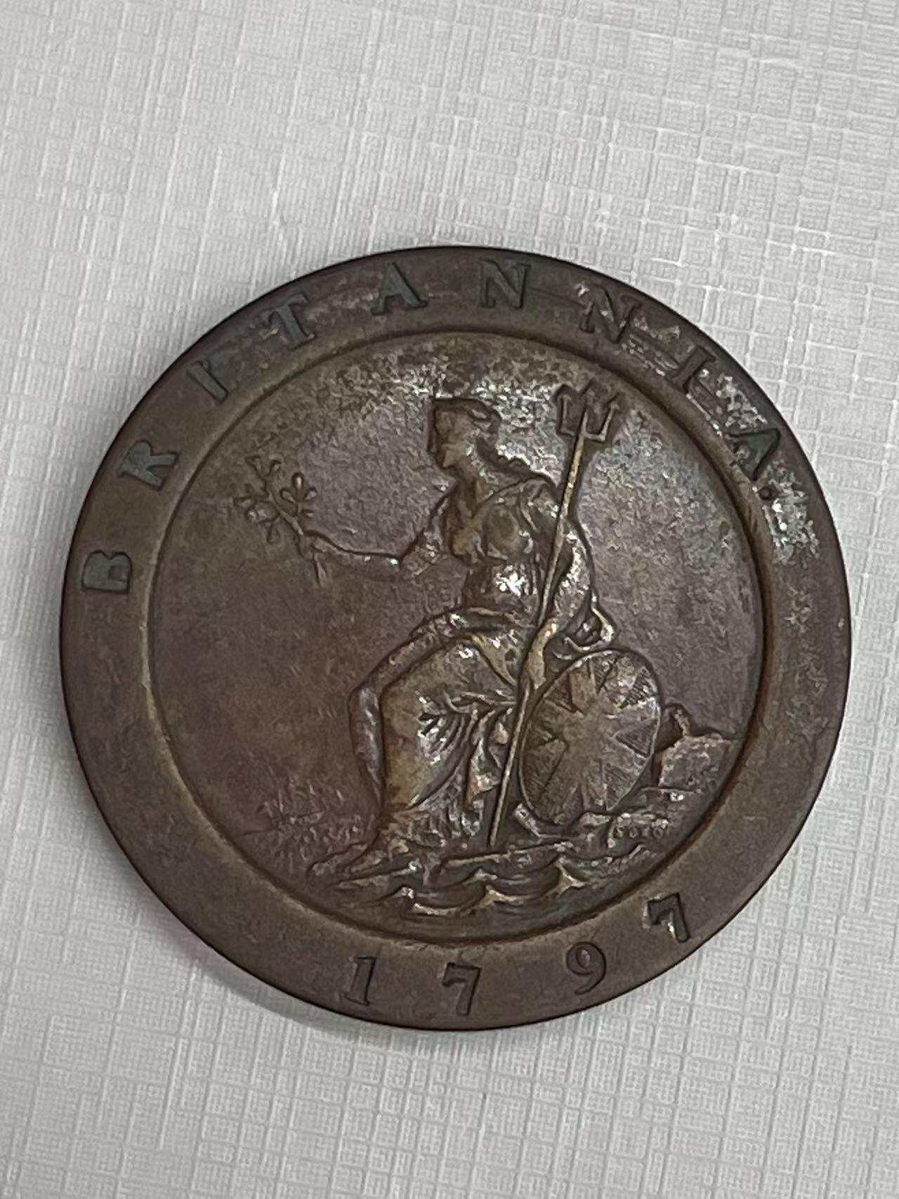 大中华拍卖第752期 1797英国大车轮2便士铜币