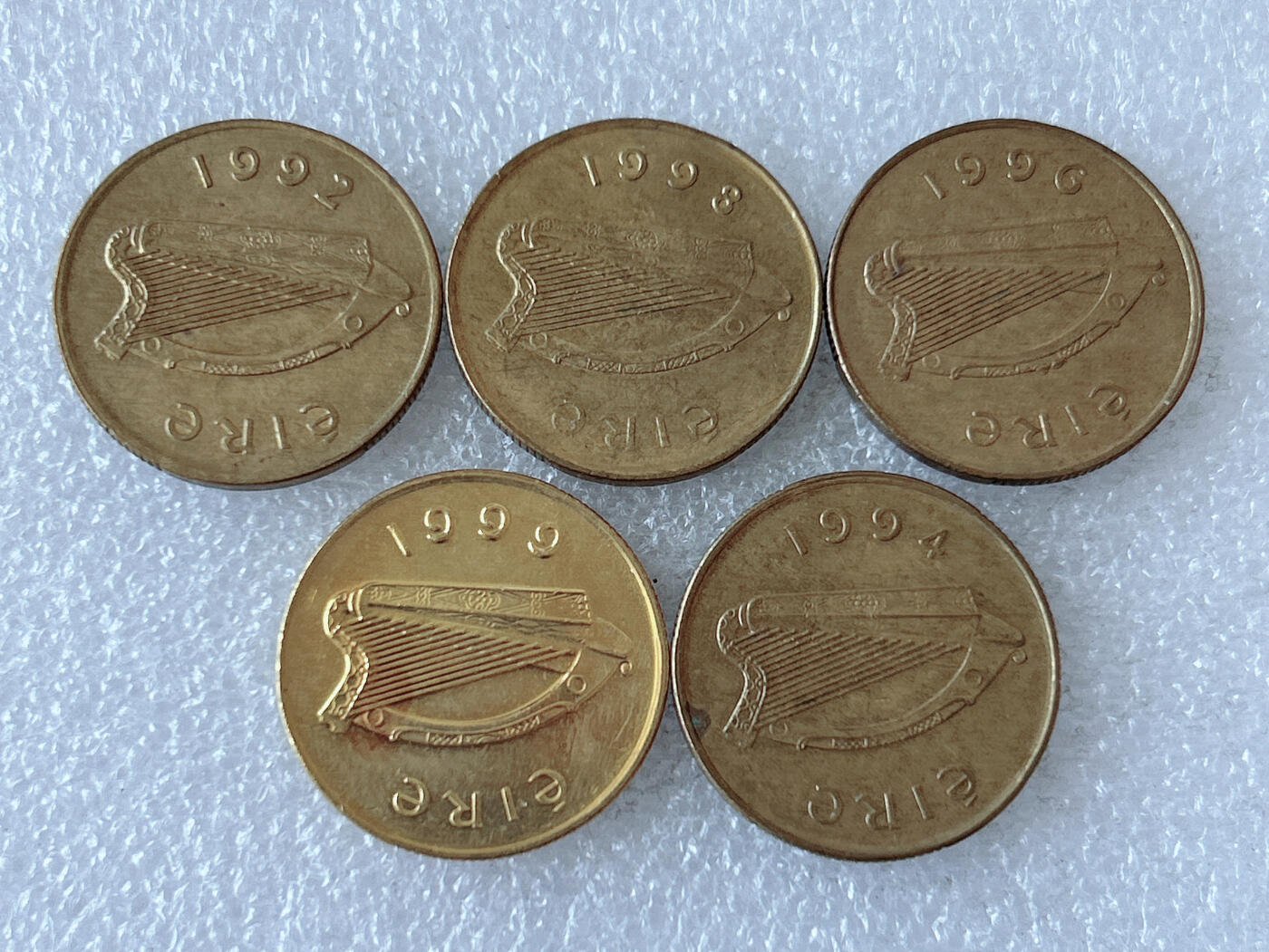 第一海外回流一元起拍收藏 散币专场 第108期 爱尔兰90年代骏马20便士 5枚