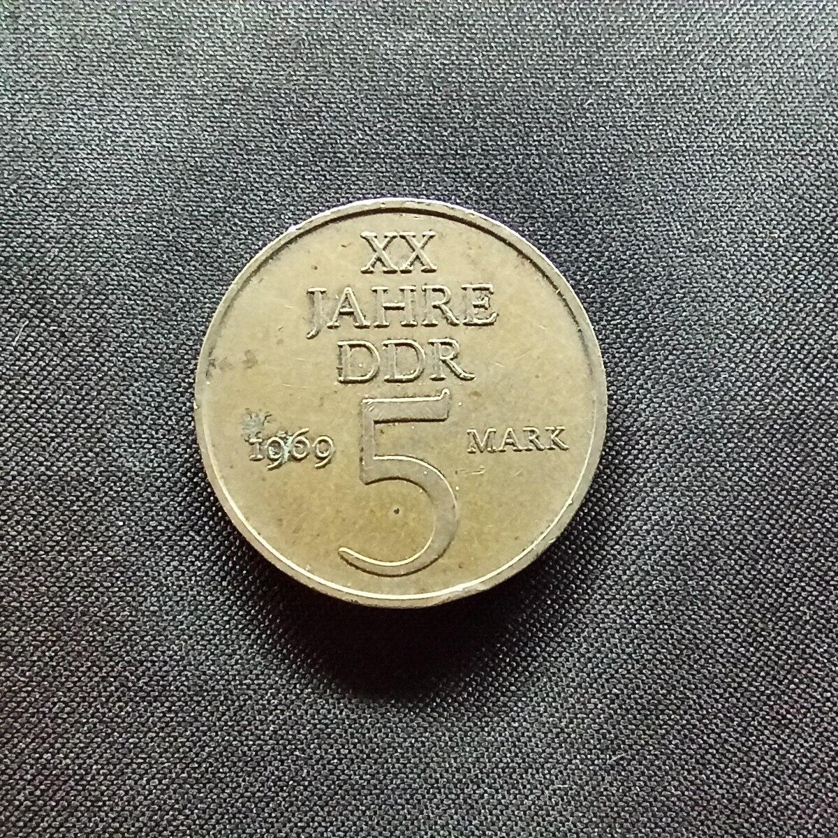 邮泉阁限时拍卖第十三场 各国硬币专场（注意看介绍，硬币在国外谨慎参拍） 东德1969年5马克纪念币