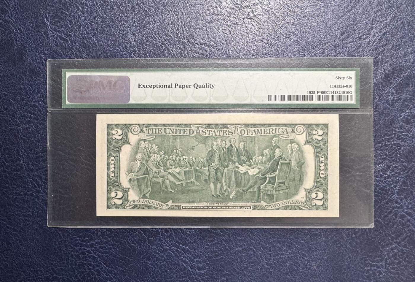 收藏联盟Quantum Auction 第367期拍卖  美国联邦储备1976年1元星补号 PMG66 号码无4 经典一代壳