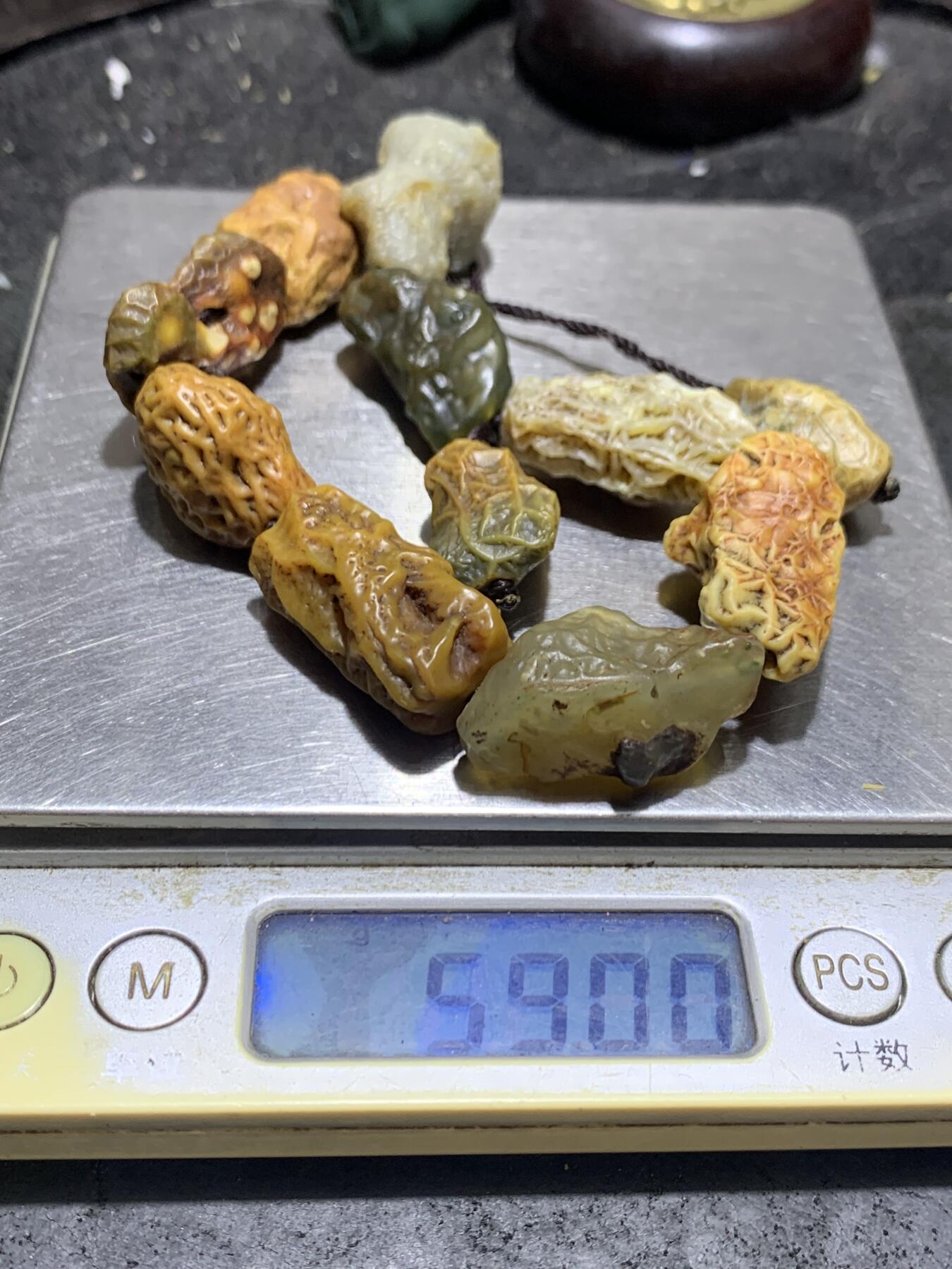 阿拉善筋脉石原石手工编织手串一条，