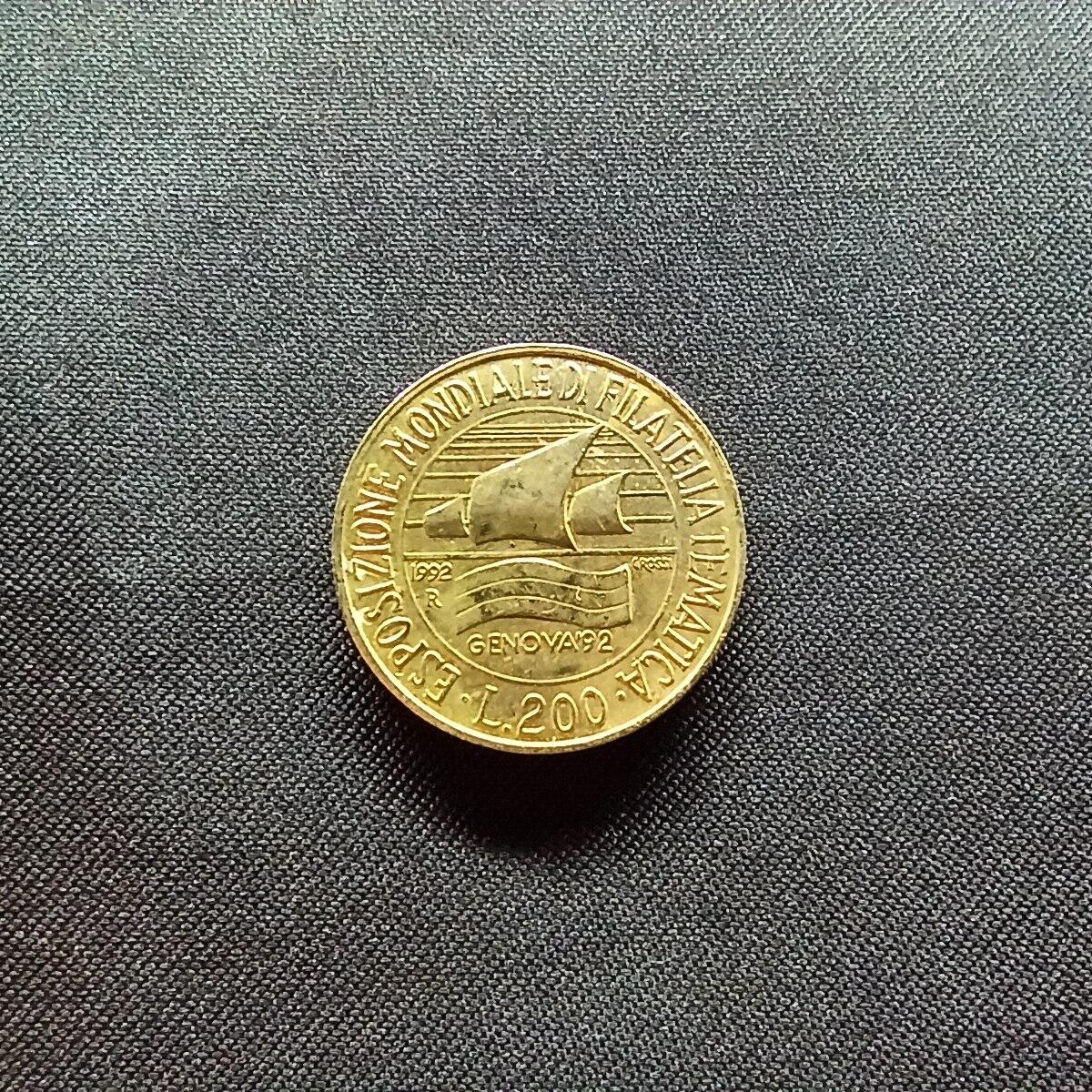 邮泉阁限时拍卖第十三场 各国硬币专场（注意看介绍，硬币在国外谨慎参拍） 意大利1992年200里拉纪念币