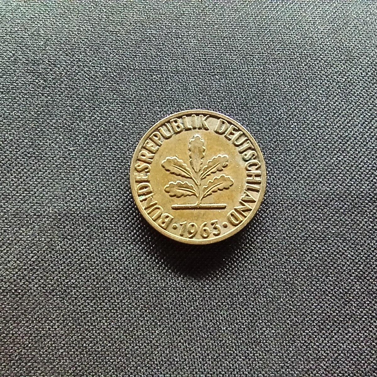 邮泉阁限时拍卖第十三场 各国硬币专场（注意看介绍，硬币在国外谨慎参拍） 德国1963年2芬尼J版