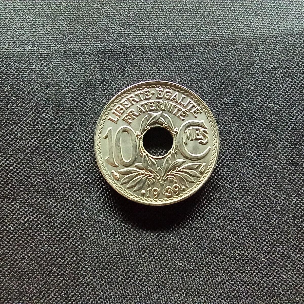 邮泉阁限时拍卖第十三场 各国硬币专场（注意看介绍，硬币在国外谨慎参拍） 法国1939年10分原光