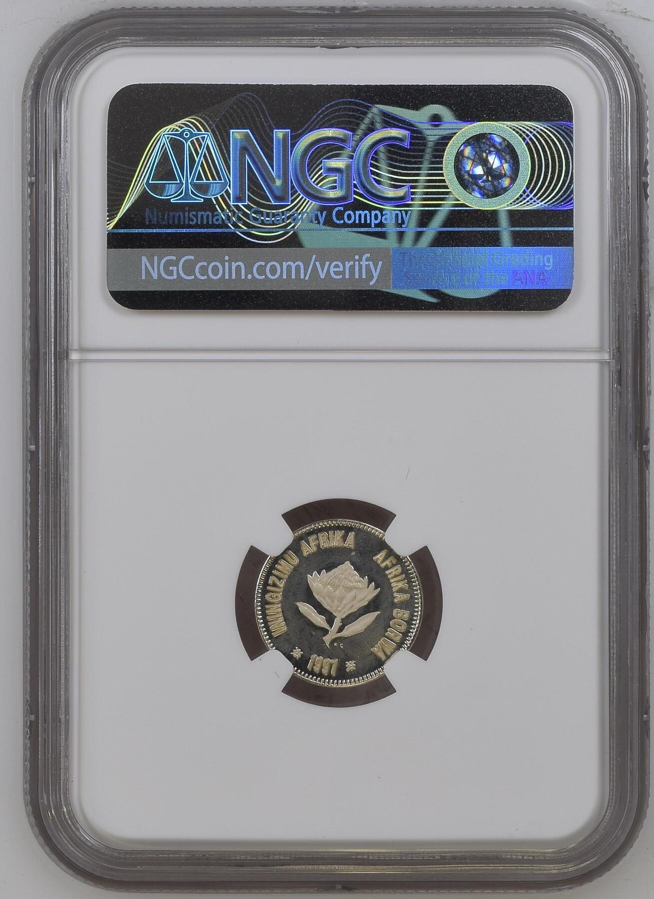 长老汇龙年精选第二十场拍卖 1997 南非海马2.5分精制银币，NGC PF67UC，2627枚