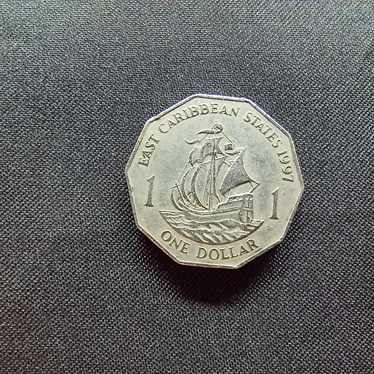 邮泉阁限时拍卖第十三场 各国硬币专场（注意看介绍，硬币在国外谨慎参拍） 东加勒比1997年1元