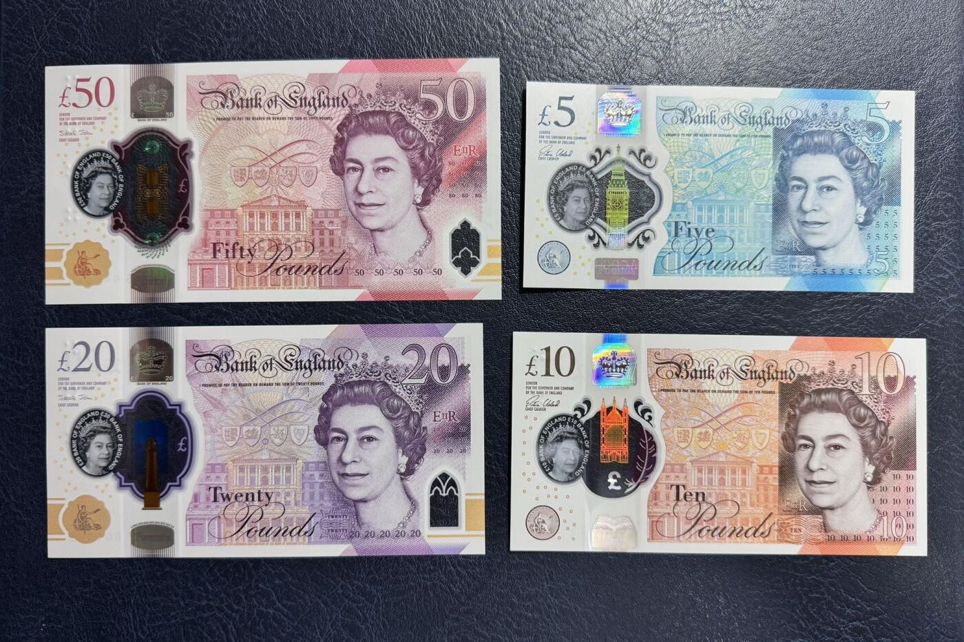 收藏联盟Quantum Auction 第367期拍卖  英国2015-20年5到50镑 品相全新UNC 