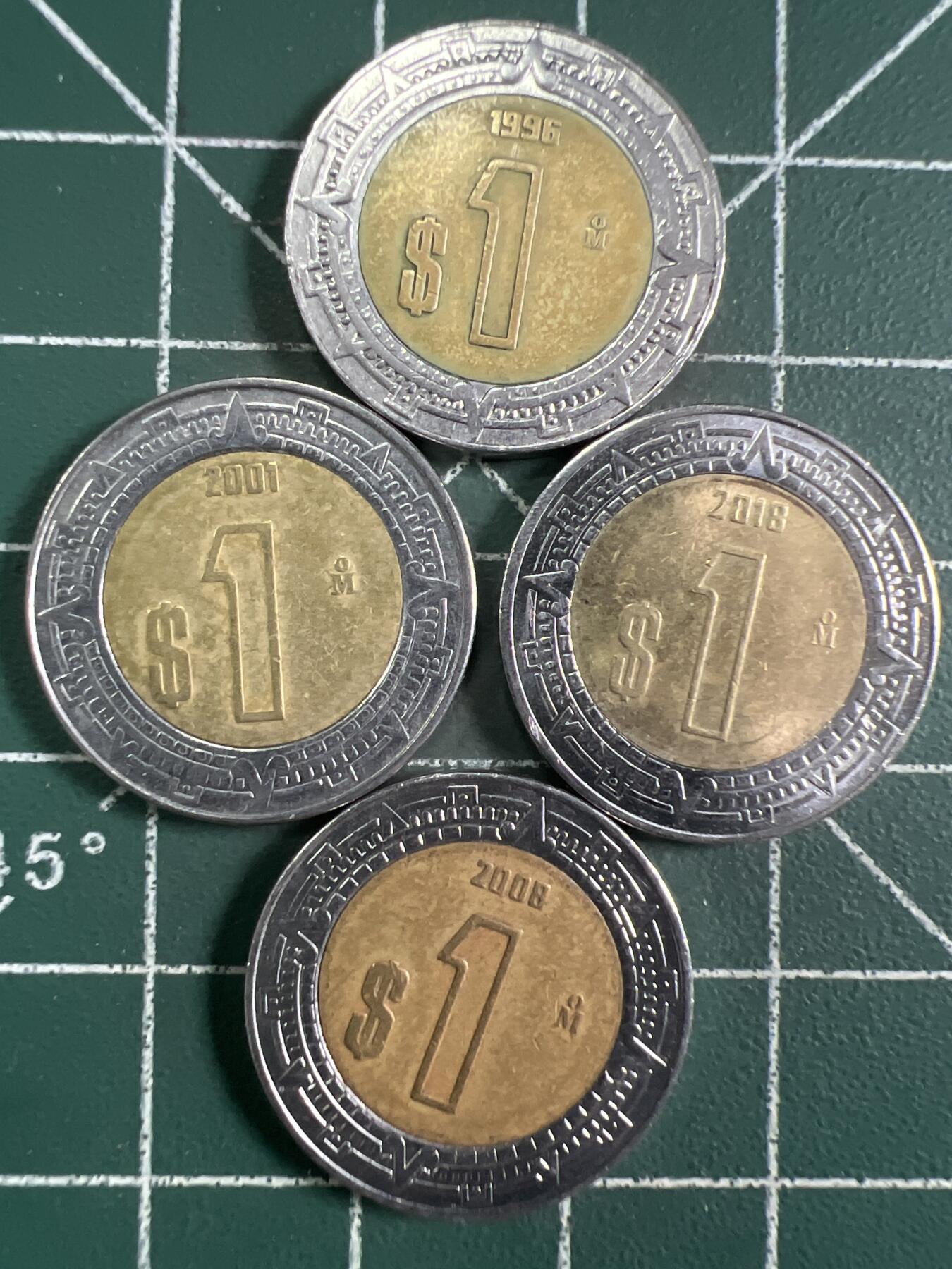 第675期 硬币专场 （无押金，捡漏，全场50包邮，偏远地区除外，接收代拍业务，本店十天发一次货） 墨西哥4枚