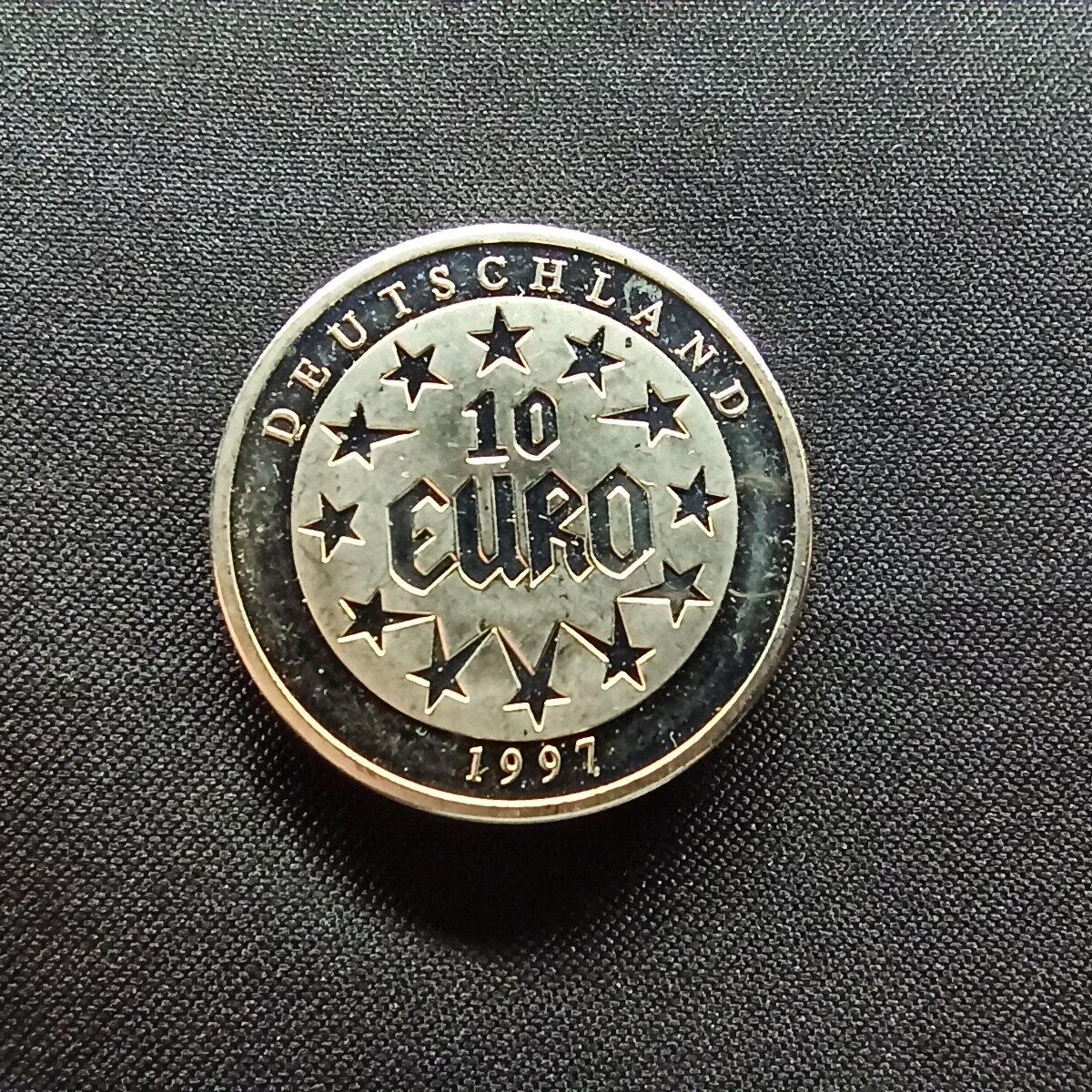 邮泉阁限时拍卖第十三场 各国硬币专场（注意看介绍，硬币在国外谨慎参拍） 德国1997年镍银10欧元