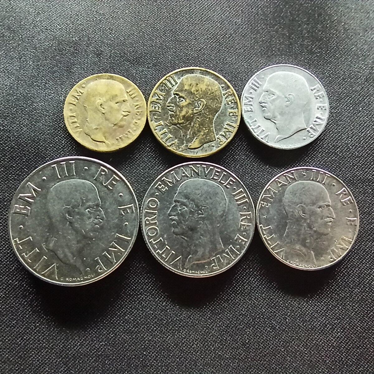 邮泉阁限时拍卖第十三场 各国硬币专场（注意看介绍，硬币在国外谨慎参拍） 二战意大利1940年6枚无磁