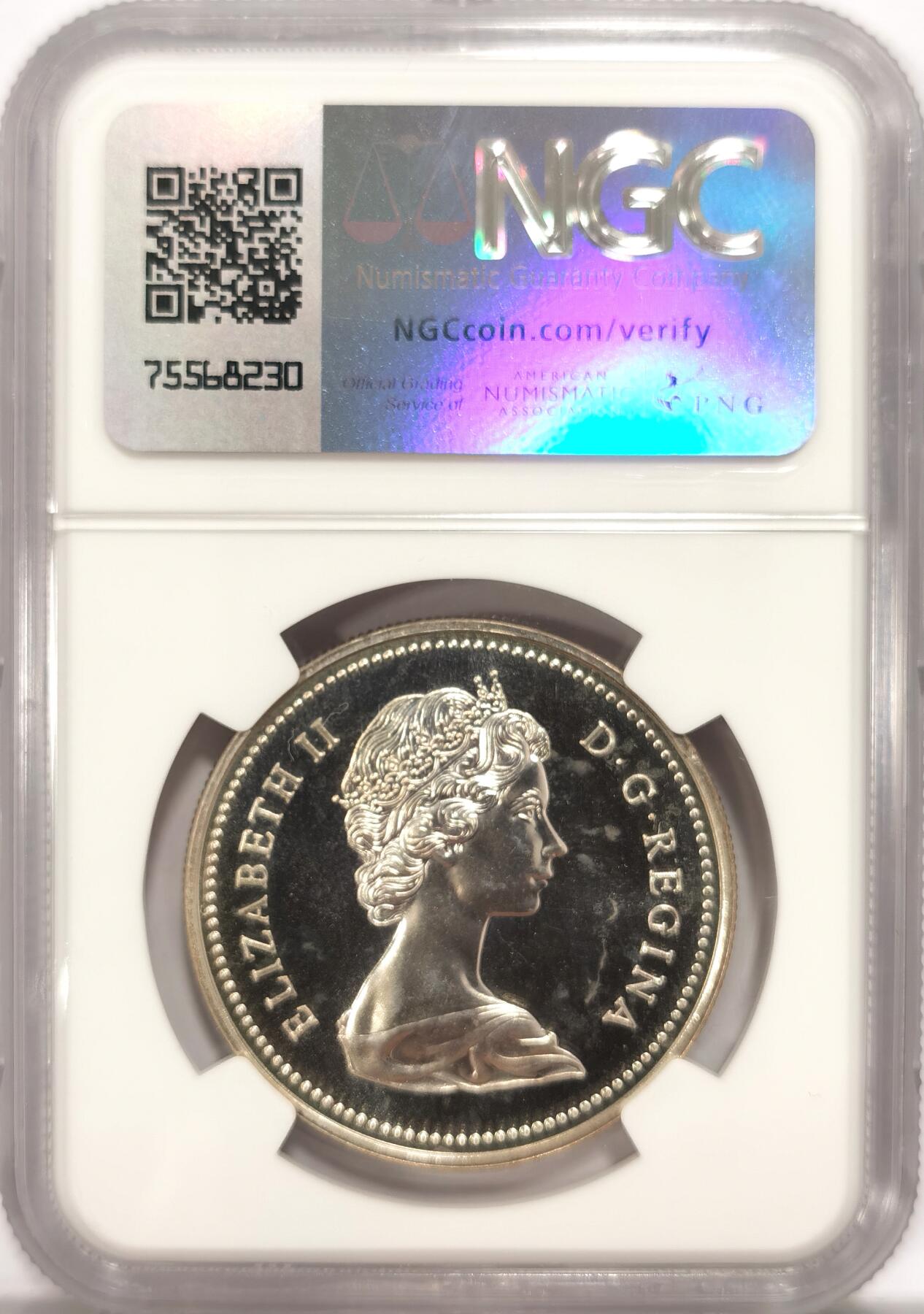 博洋堂世界钱币拍卖第087期（全场包邮） NGC SP65 加拿大1973年皇家骑警精制镜面银币