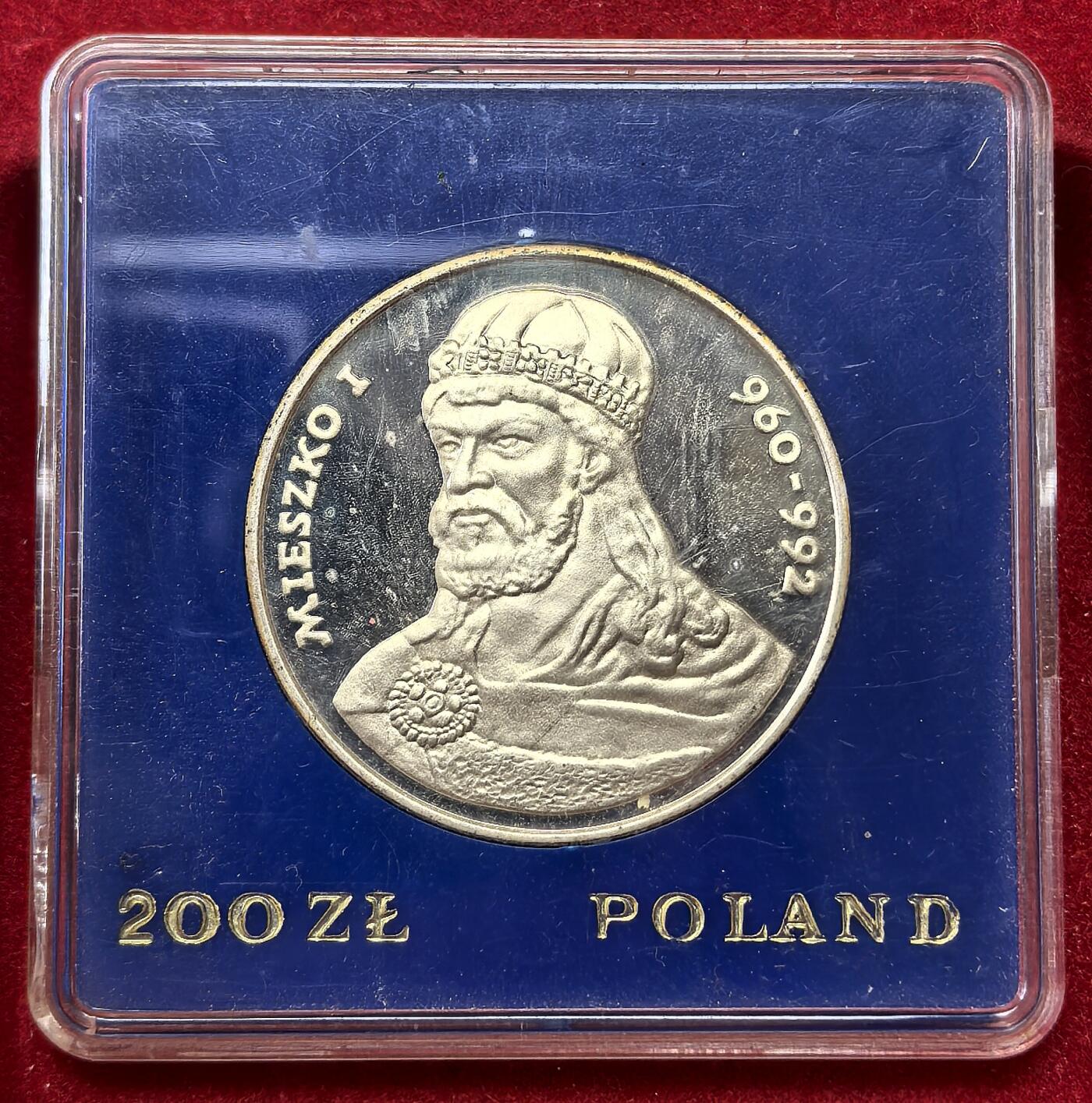 凡希社世界钱币微拍第二百八十期 1979波兰历代国王200兹罗提纪念银币proof原厂塑盒！