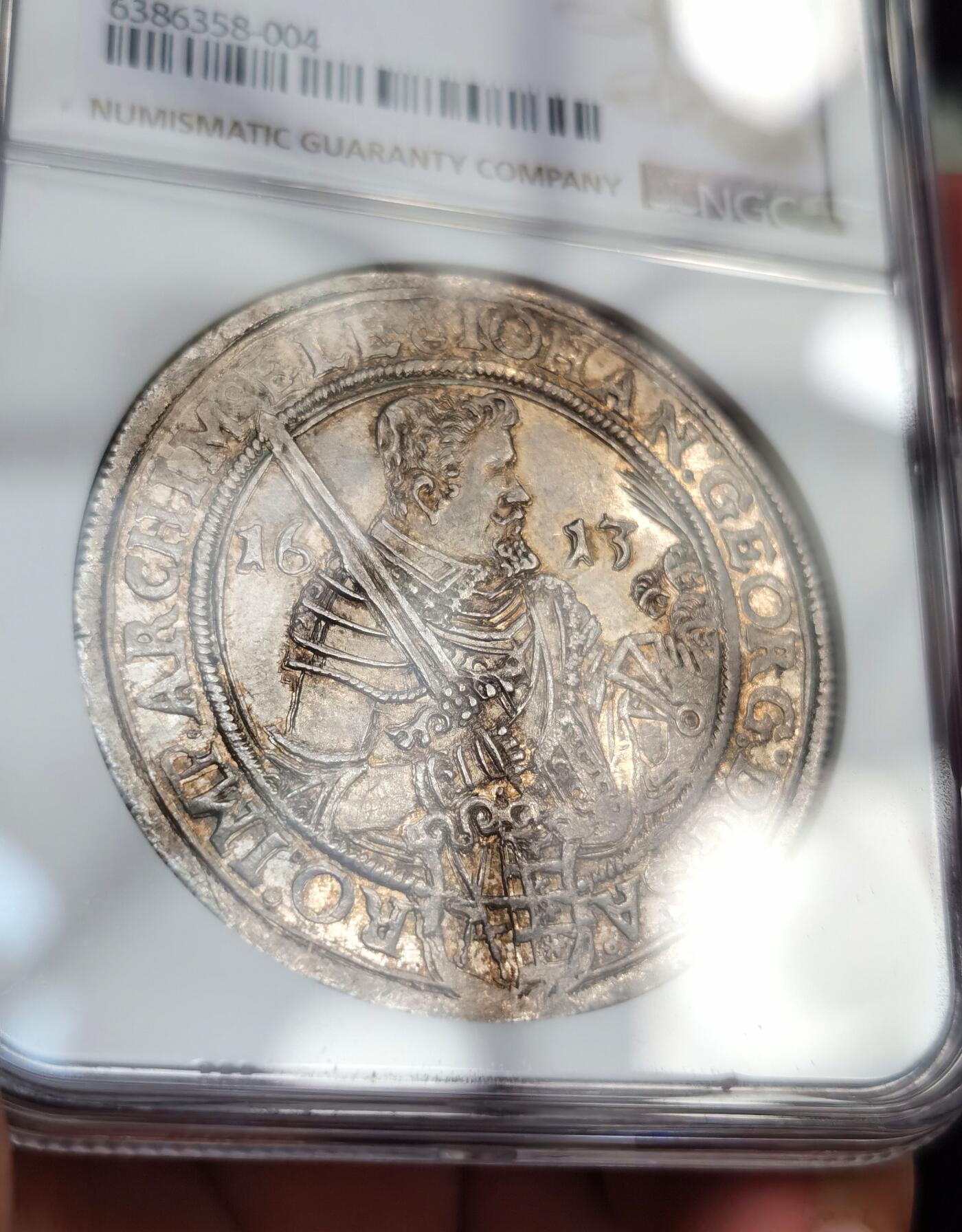 博洋堂世界钱币拍卖第087期（全场包邮） NGC MS63 神罗萨克森1613年帝选侯武士剑老泰勒 评级榜冠军分！唯一一枚！