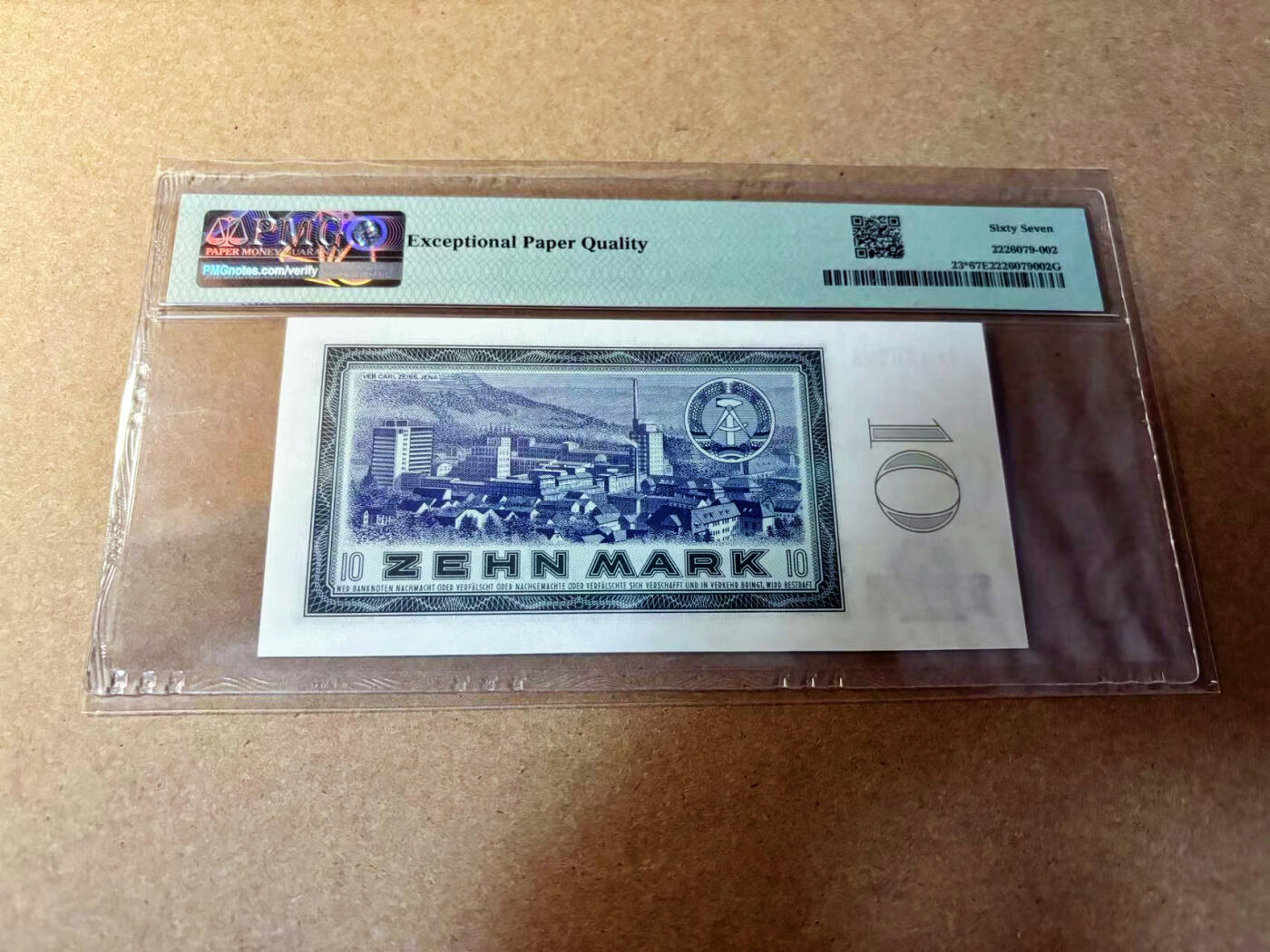 【Blue Auction】✨世界纸币精拍第524期【精】 【补号】德国 1964年10马克 PMG67EPQ 高分