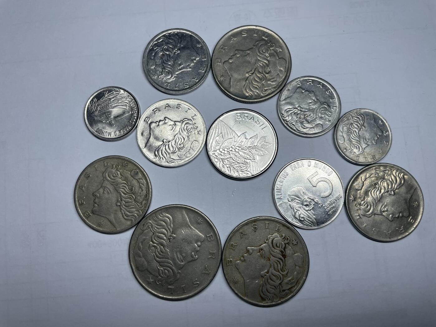 每日一拍，2024年集古藏今外币拍卖第十二期-第8场—（总第118拍），新一期拍卖开始了 巴西12枚