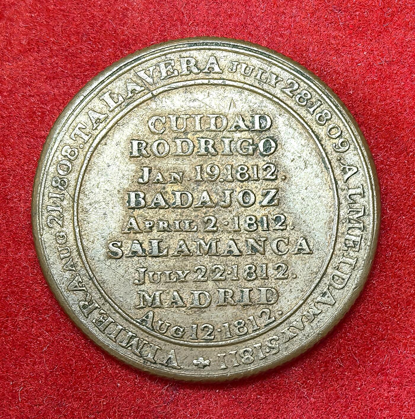 凡希社世界钱币微拍第二百八十期 1812下加拿大威灵顿纪念铜章XF