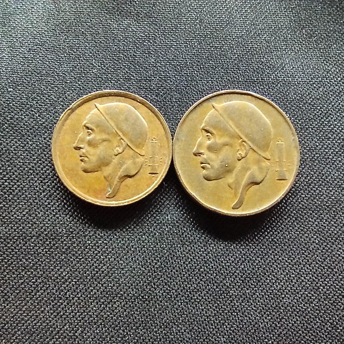 邮泉阁限时拍卖第十三场 各国硬币专场（注意看介绍，硬币在国外谨慎参拍） 比利时1953年2枚法语版