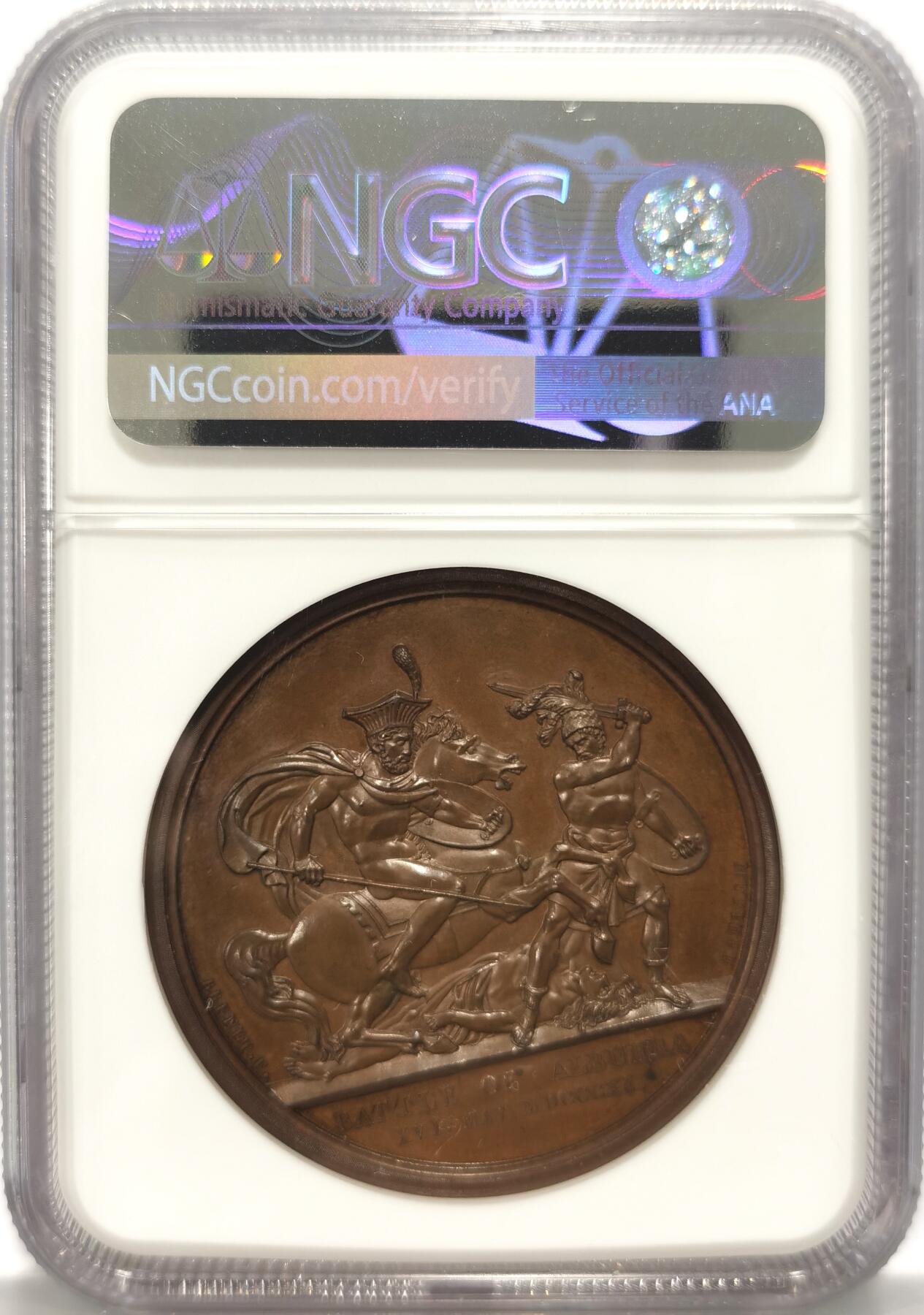 博洋堂世界钱币拍卖第087期（全场包邮） NGC MS65BN 1820年英国历史铜章系列—英国阿尔布埃拉战役纪念章，超高浮雕，状态极佳，底板镜面，该品种国内公开市场首见，极罕见的品种，超高分数
