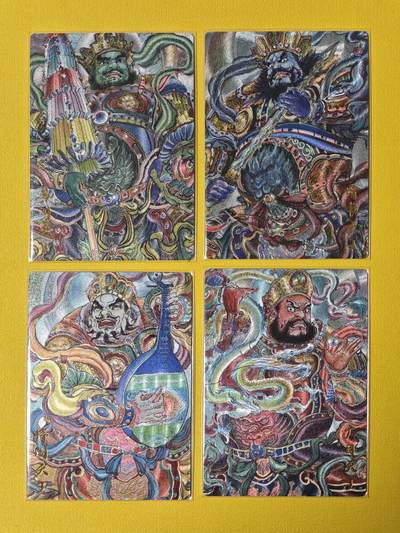 ♥国庆欢乐场：玩卡战线超级大甩拍第11期（好物、稀缺、镇册之宝） 昆仑万象-权迎东绘新四大天王粗闪特卡4张