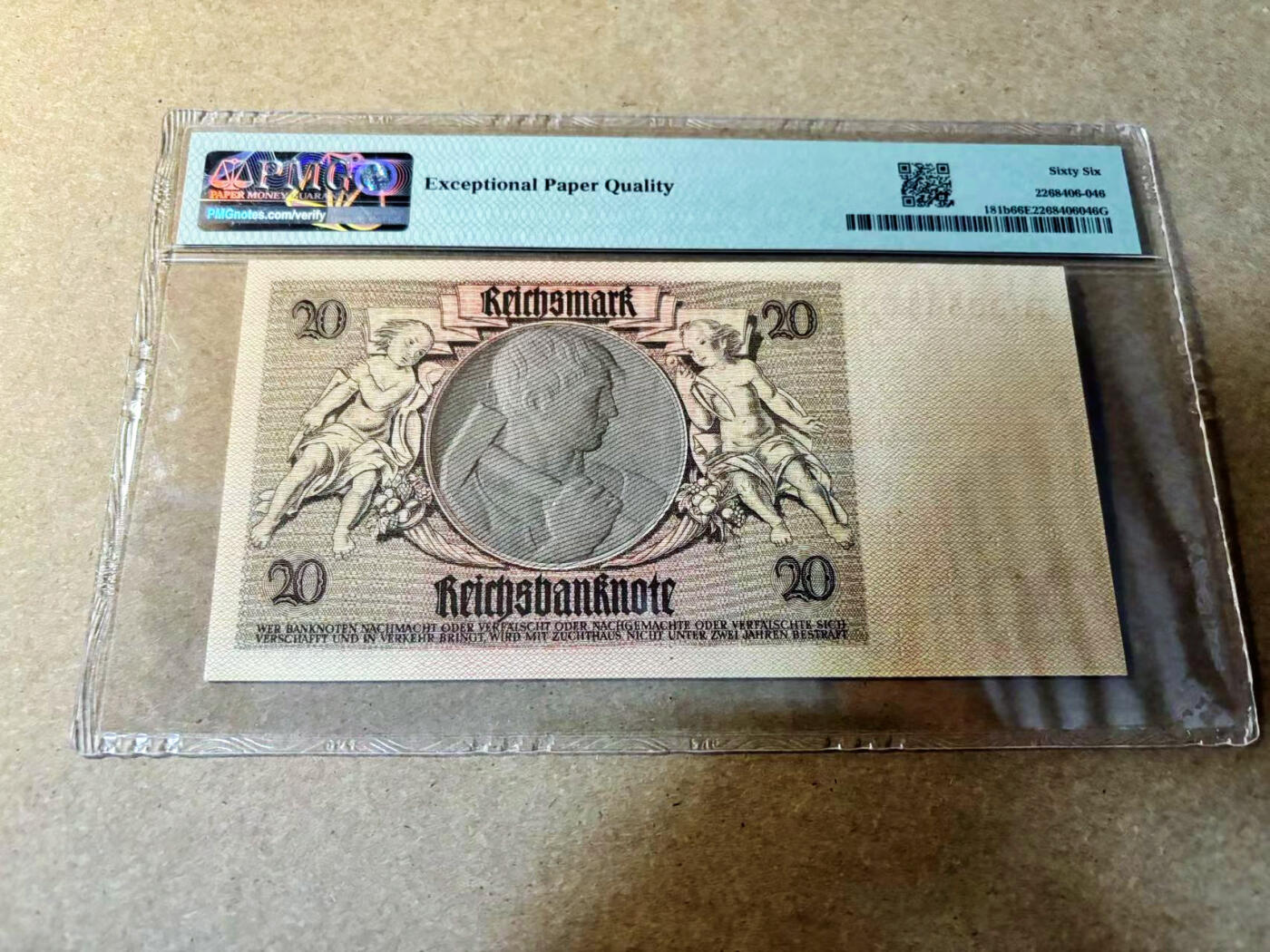 【Blue Auction】✨世界纸币精拍第524期【精】 德国 1929年20马克 PMG66EPQ  