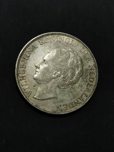 臻藏泉阁国内外钱币 - 荷兰威廉敏娜女王银币