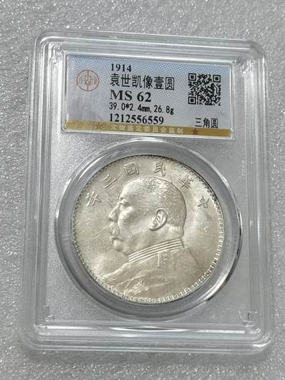 天下钱庄专场欢迎参拍 - 公博评级MS62三角元大头