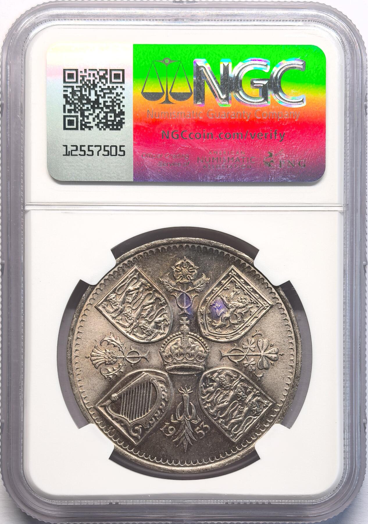 凡希社世界钱币微拍第二百八十期 1953英国女王登基纪念克朗NGC-MS65