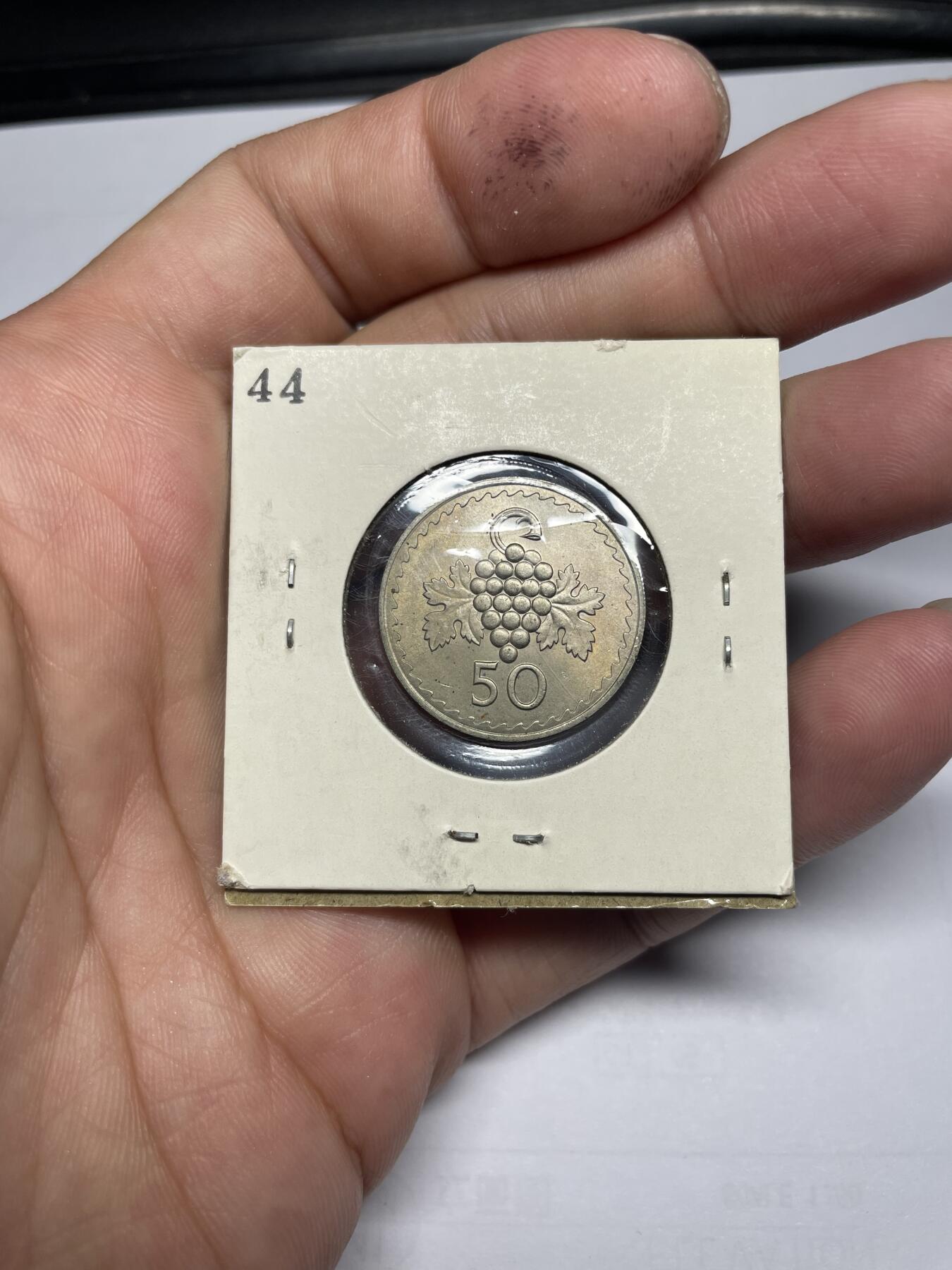 每日一拍，2024年集古藏今外币拍卖第十二期-第8场—（总第118拍），新一期拍卖开始了 1960年塞浦路斯50密尔