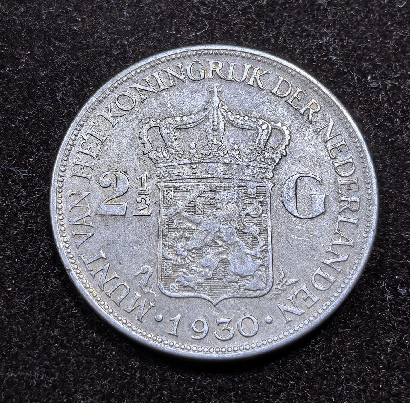 北京马甸外国币专卖微拍第124期，外国金银币专场，陆续上新，欢迎关注 1930年荷兰2.5盾银币