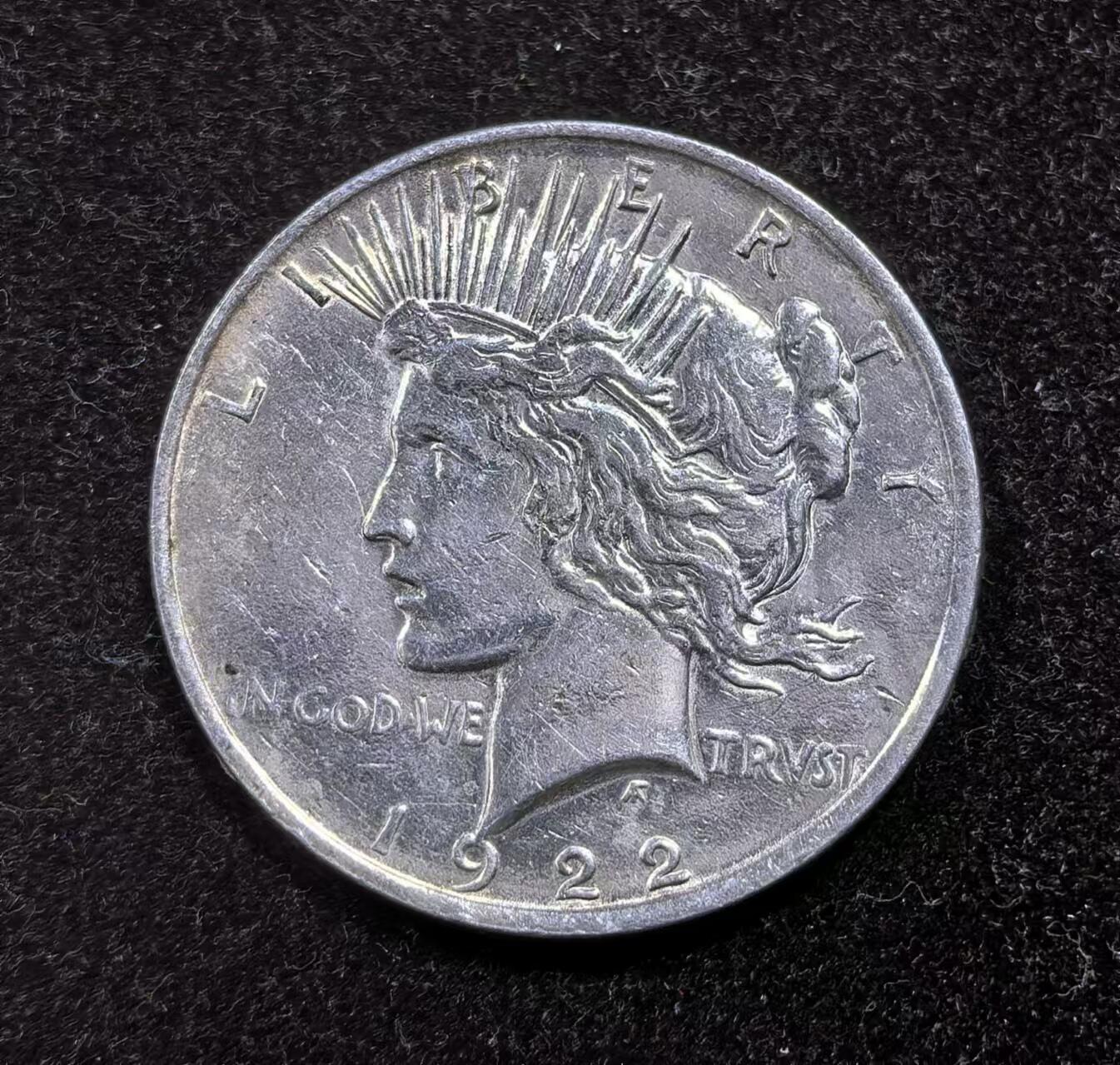 北京马甸外国币专卖微拍第124期，外国金银币专场，陆续上新，欢迎关注 1922年美国和平鸽银币