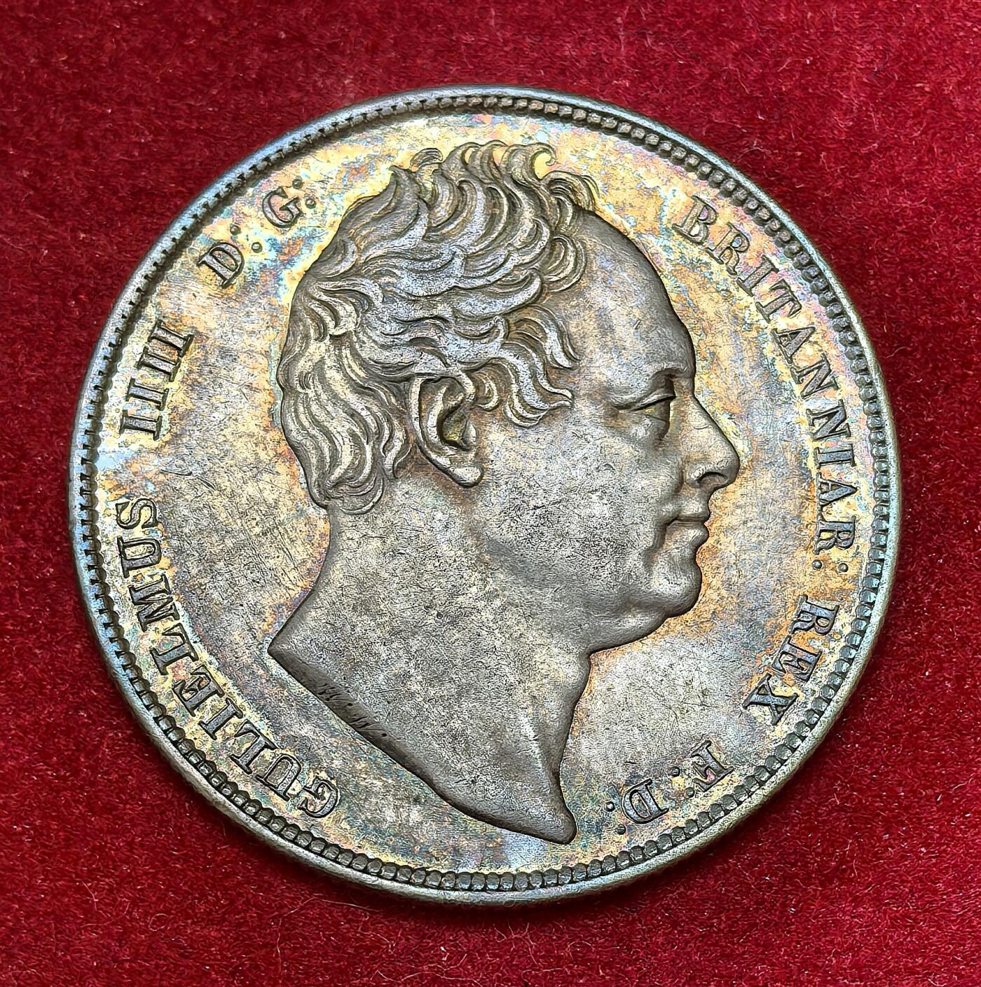 凡希社世界钱币微拍第二百八十期 1834英国威廉四世1/2克朗XF+