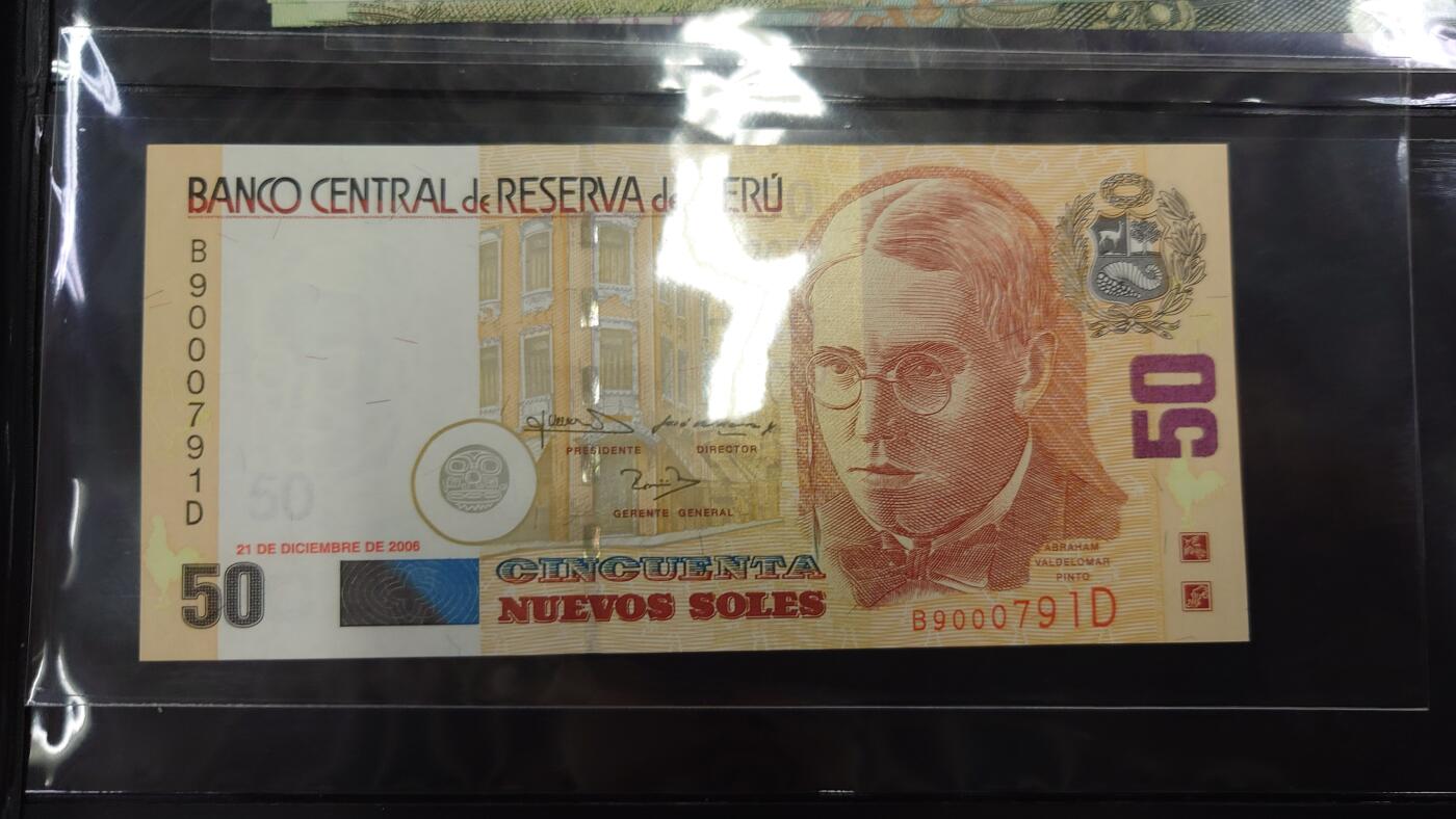 【世界钱币】精选微拍第126期暨2024年第37期  软货专场 2006年秘鲁50比索 全新绝品无4尾号791