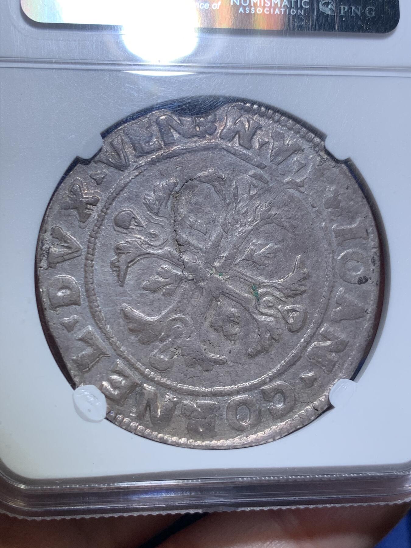 《竞宝斋》第296场- 周日，周一  2场连拍 （全场包邮） NGC MS61 意大利 威尼斯1624-29年斯库多140soldi大银币 冠军分 早期银币出分难得 非常少见的品种，意系爱好者不要错过