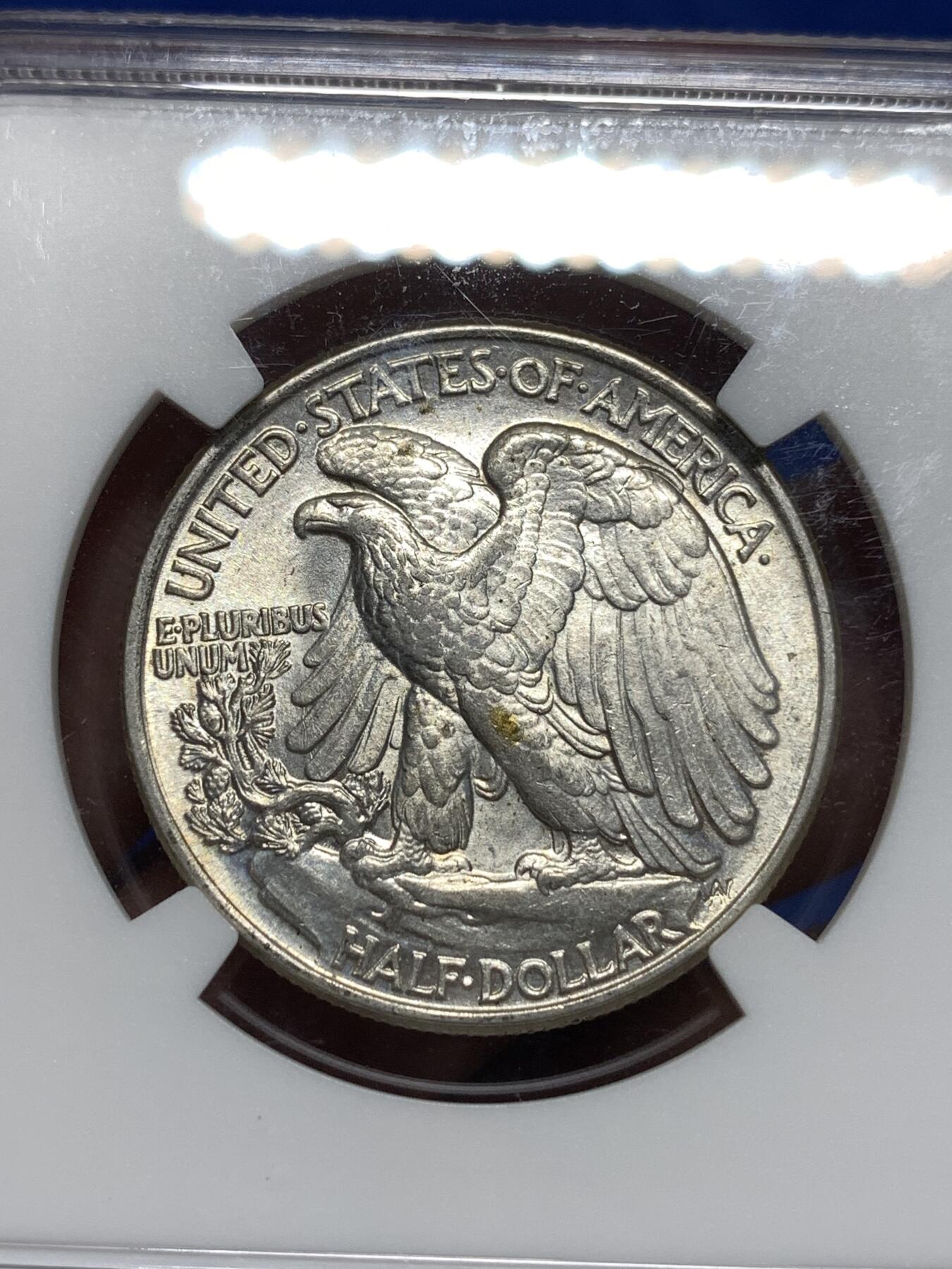 《竞宝斋》第296场- 周日，周一  2场连拍 （全场包邮） NGC MS64 美国1943行走女神半圆