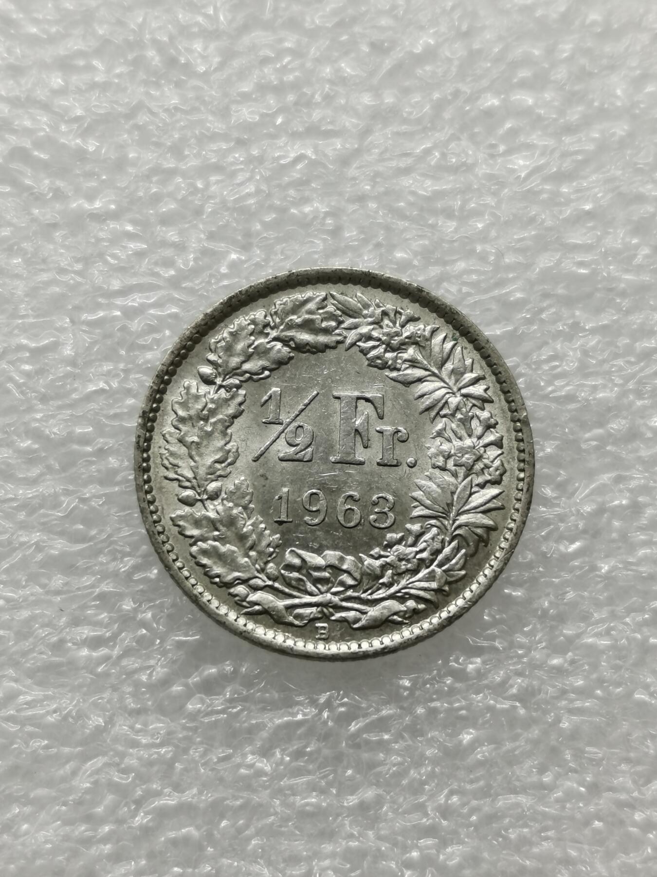 四叶草钱币 第3场 散币 小银币 瑞士1963年1/2法郎银币
