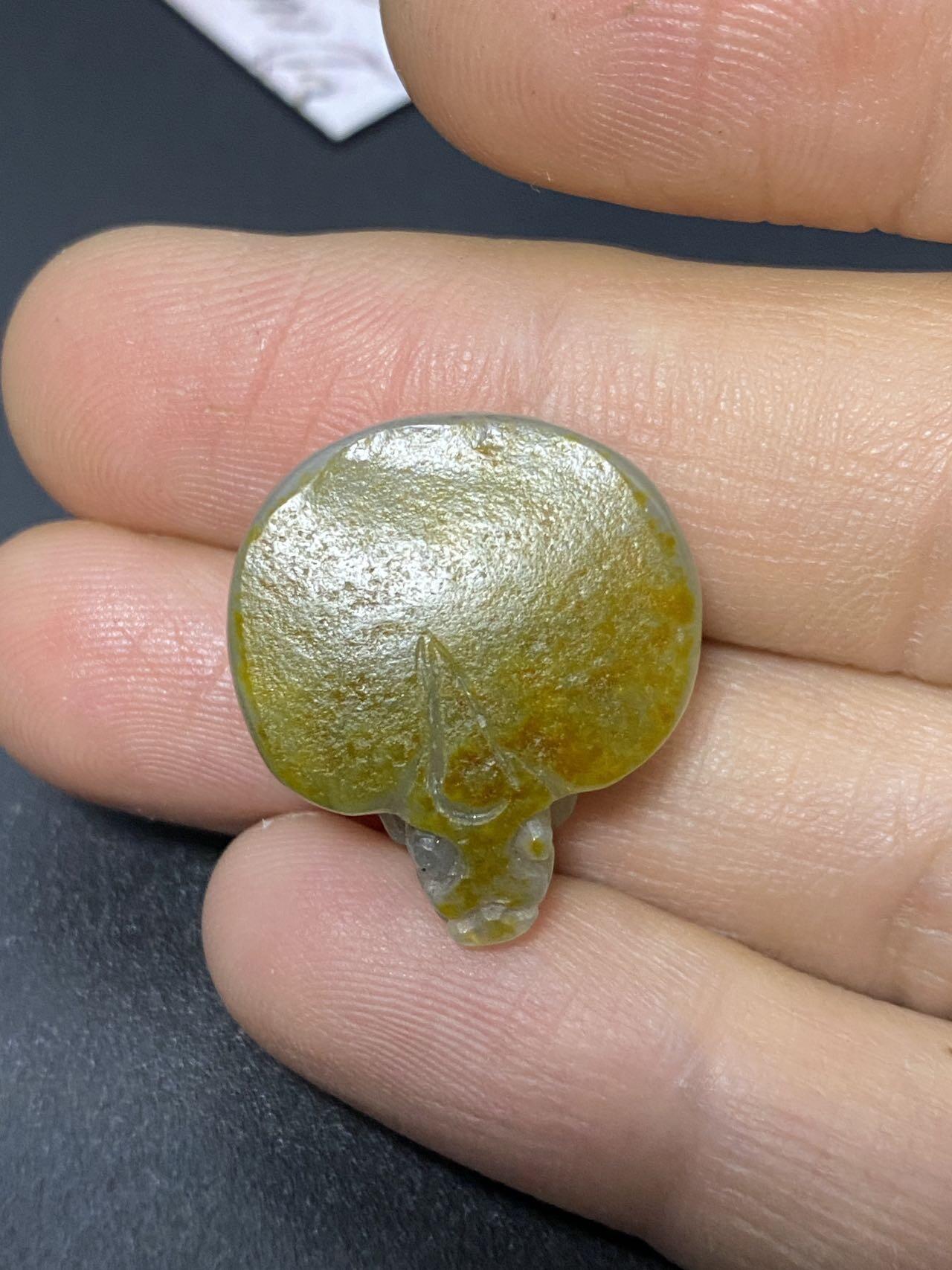 和田玉青花籽料龙龟