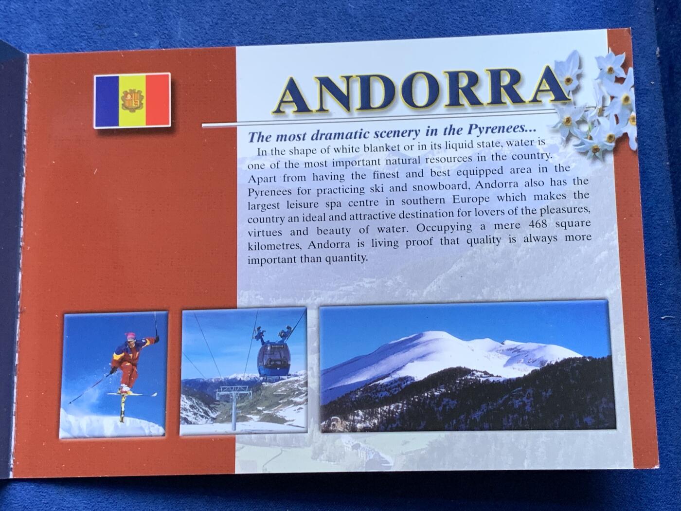 《竞宝斋》第296场- 周日，周一  2场连拍 （全场包邮） 安道尔2003年官方7枚卡装套币