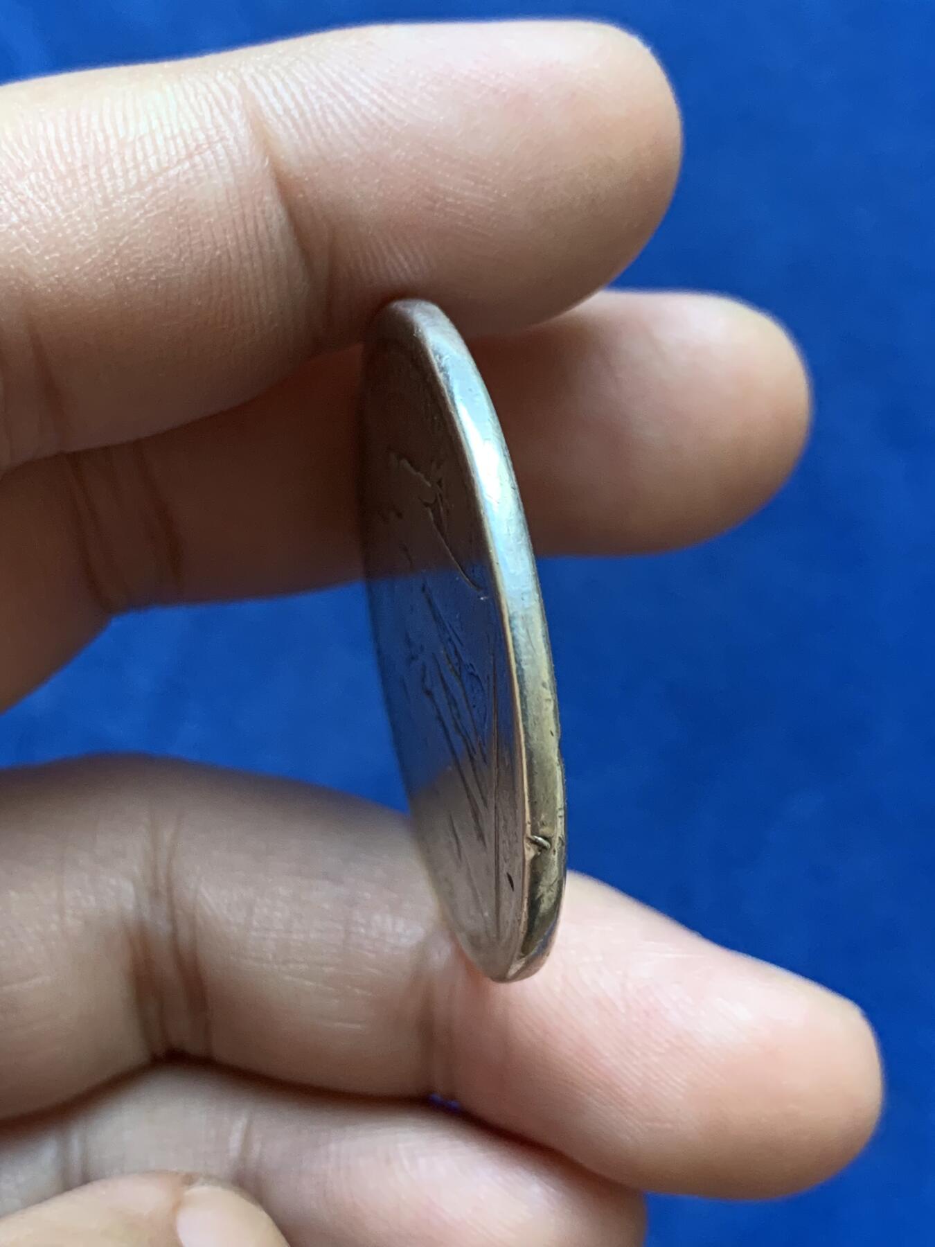 《竞宝斋》第296场- 周日，周一  2场连拍 （全场包邮） 典藏刮痧版 法国大力神5法郎银币