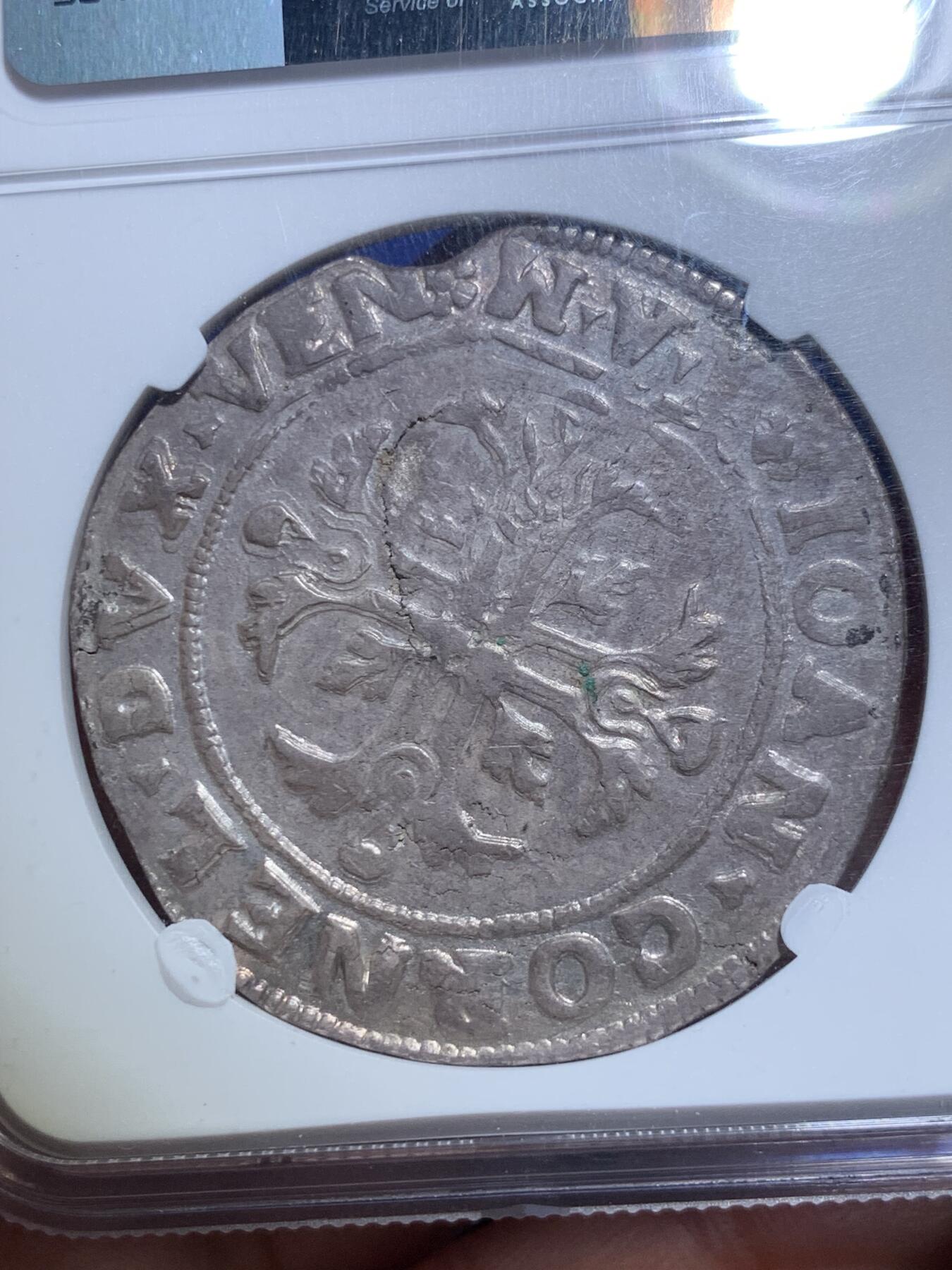 《竞宝斋》第296场- 周日，周一  2场连拍 （全场包邮） NGC MS61 意大利 威尼斯1624-29年斯库多140soldi大银币 冠军分 早期银币出分难得 非常少见的品种，意系爱好者不要错过