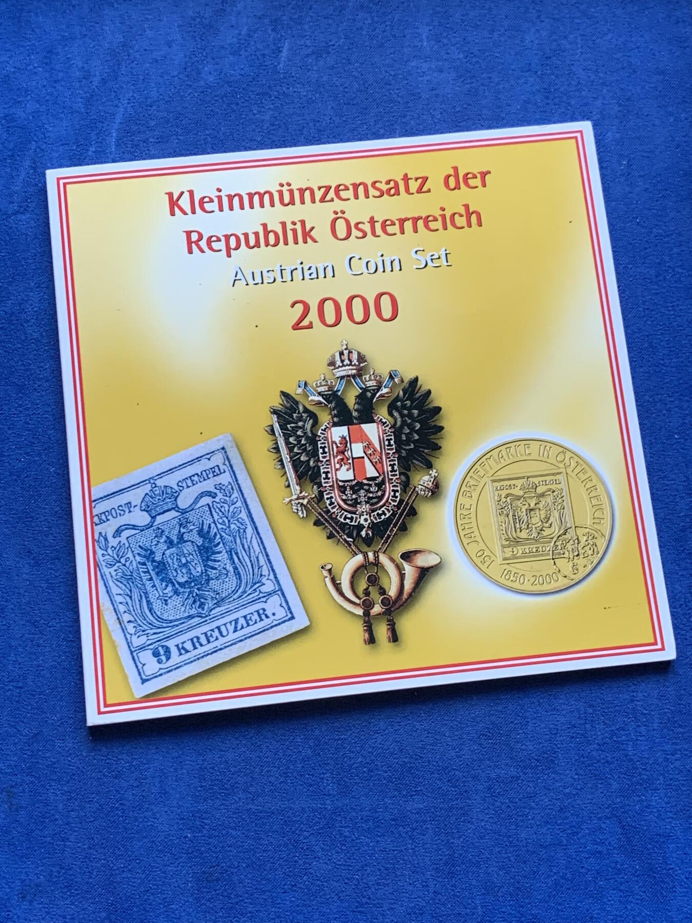 《竞宝斋》第296场- 周日，周一  2场连拍 （全场包邮） 奥地利2000年官方套币