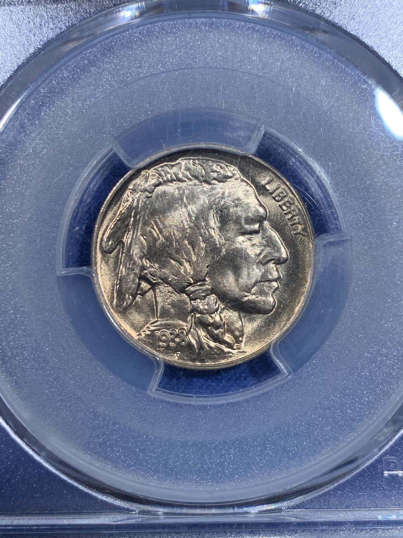 《竞宝斋》第296场- 周日，周一  2场连拍 （全场包邮） PCGS MS66+ 美国 1938年 水牛币 5美分 经典设计 高分 66分以上很少见