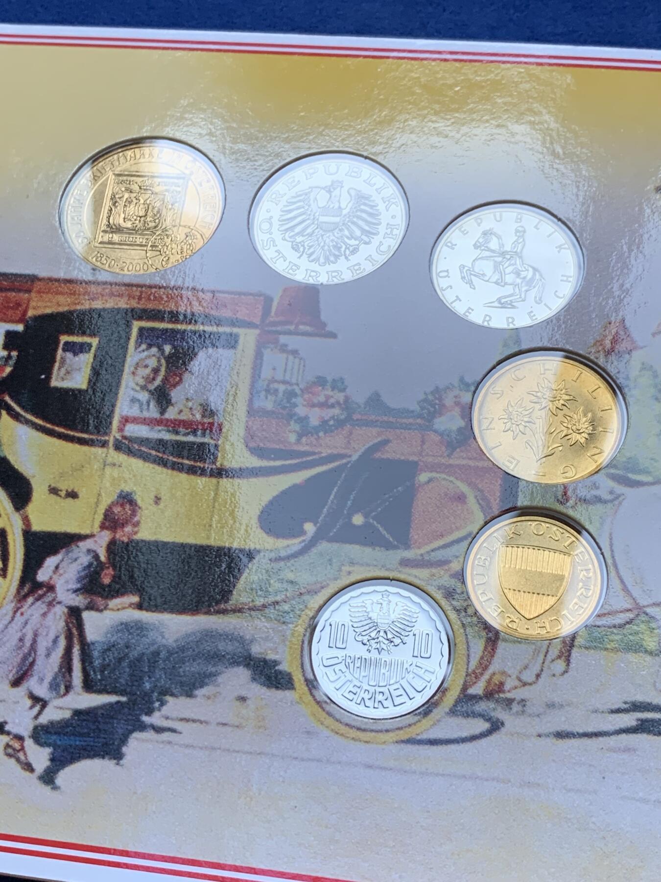 《竞宝斋》第296场- 周日，周一  2场连拍 （全场包邮） 奥地利2000年官方套币